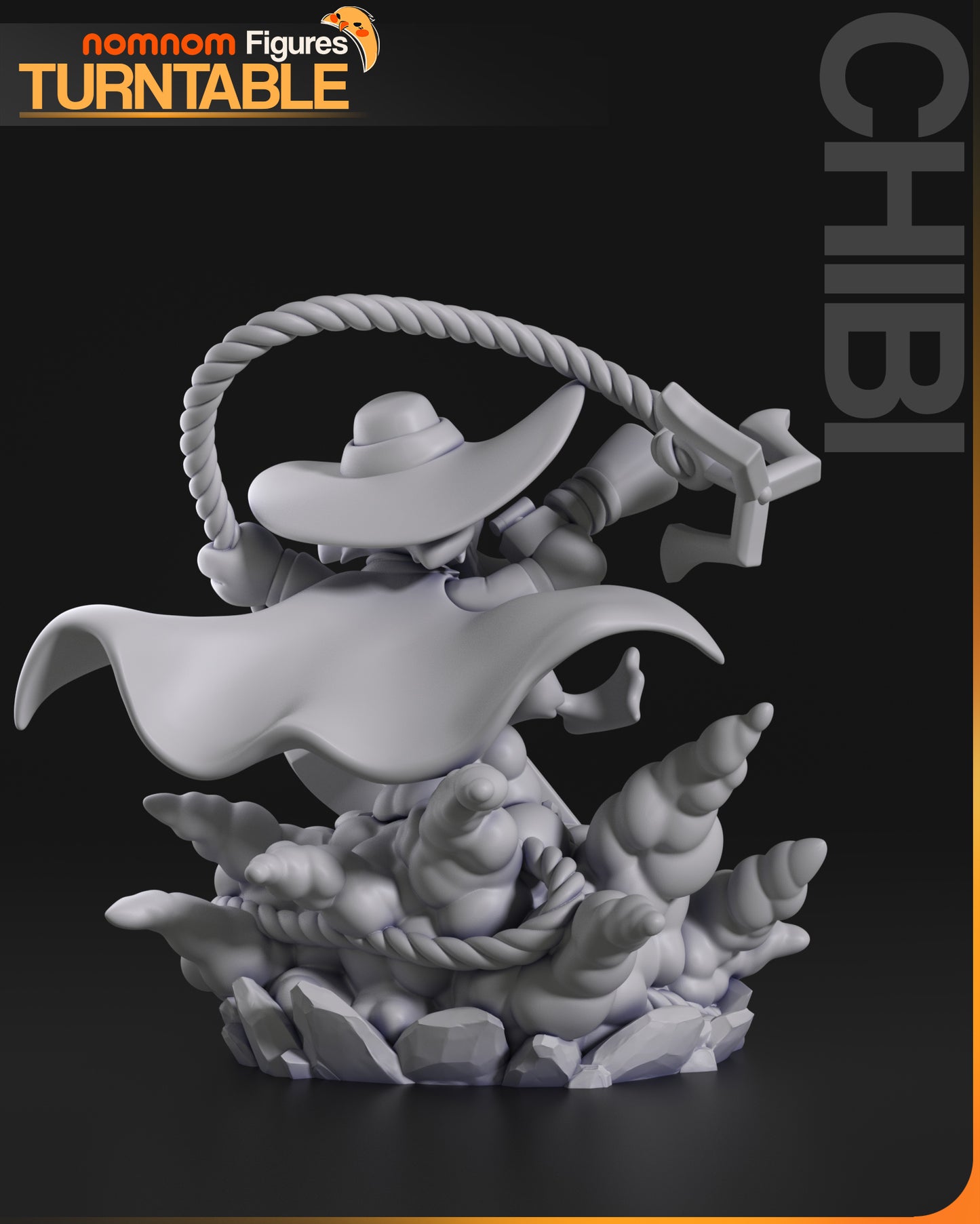 Chibi Darkwing Duck - Unassembled and Unpainted Garage Kit - Model Designed by NomNom Figures
