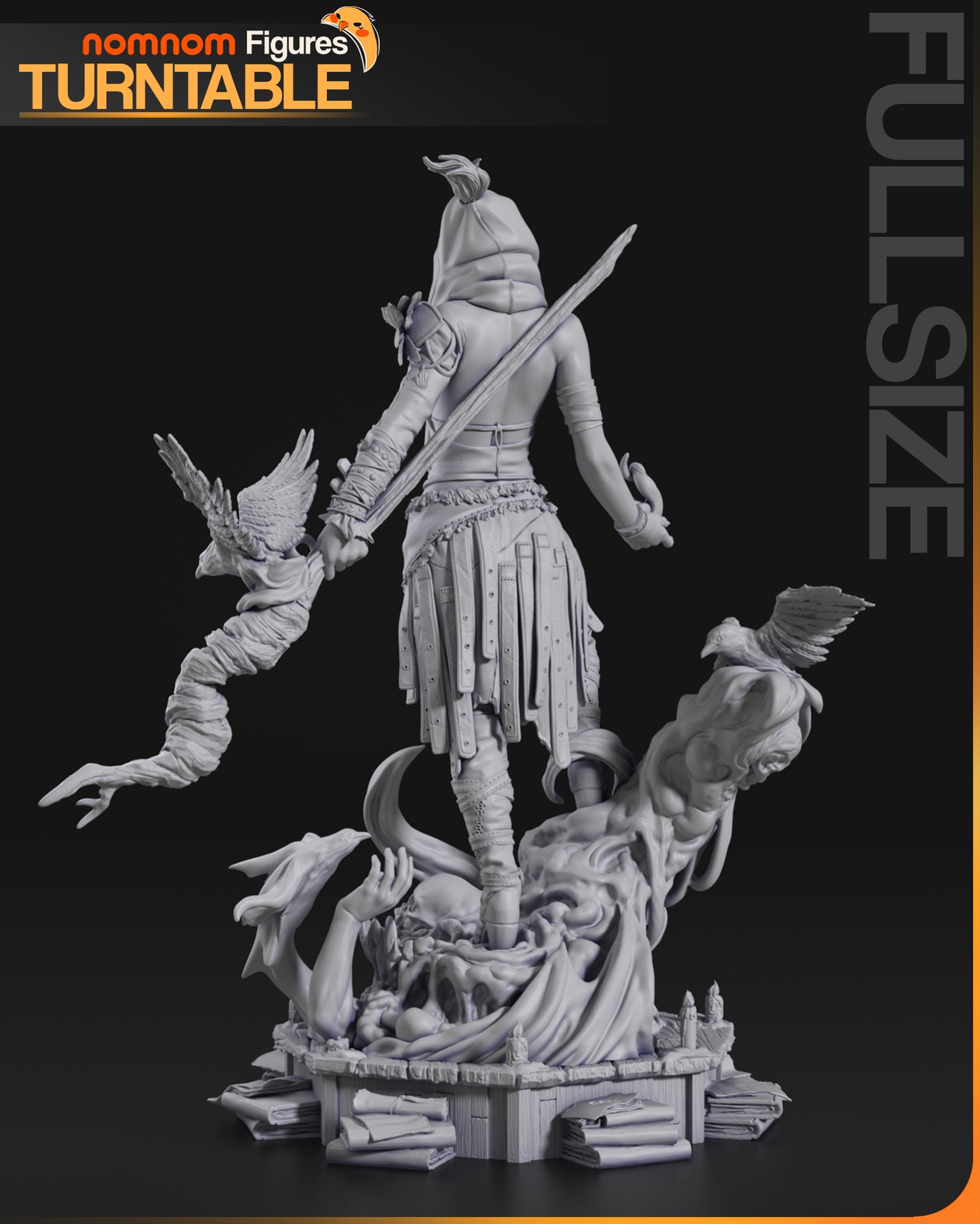 Morrigan - Unassembled and Unapinted Garage Kit - Model Deisgned by NomNom Figures