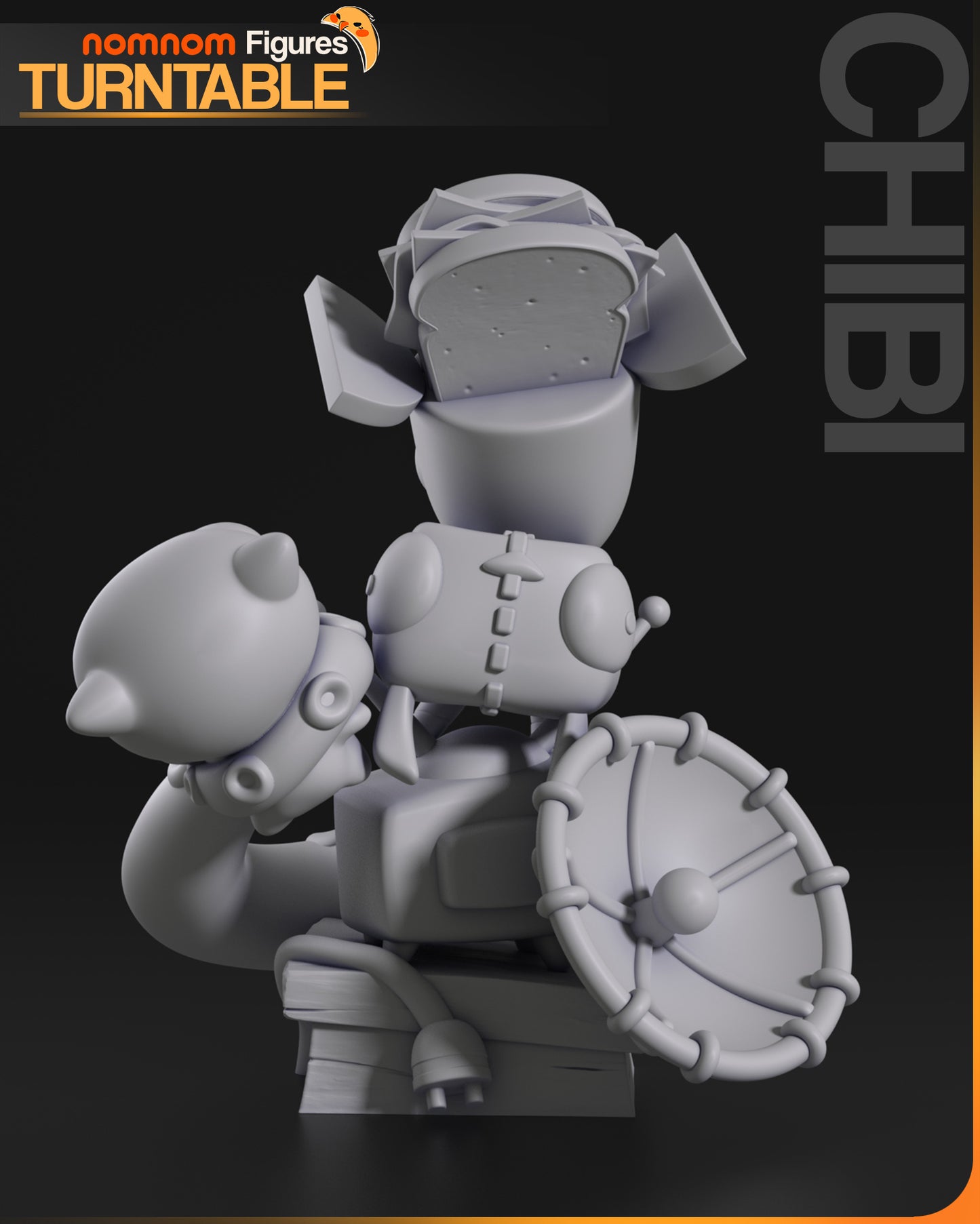 Chibi Invader Zim - Unassembled and Unpainted Garage Kit - Model Designed by NomNom Figures