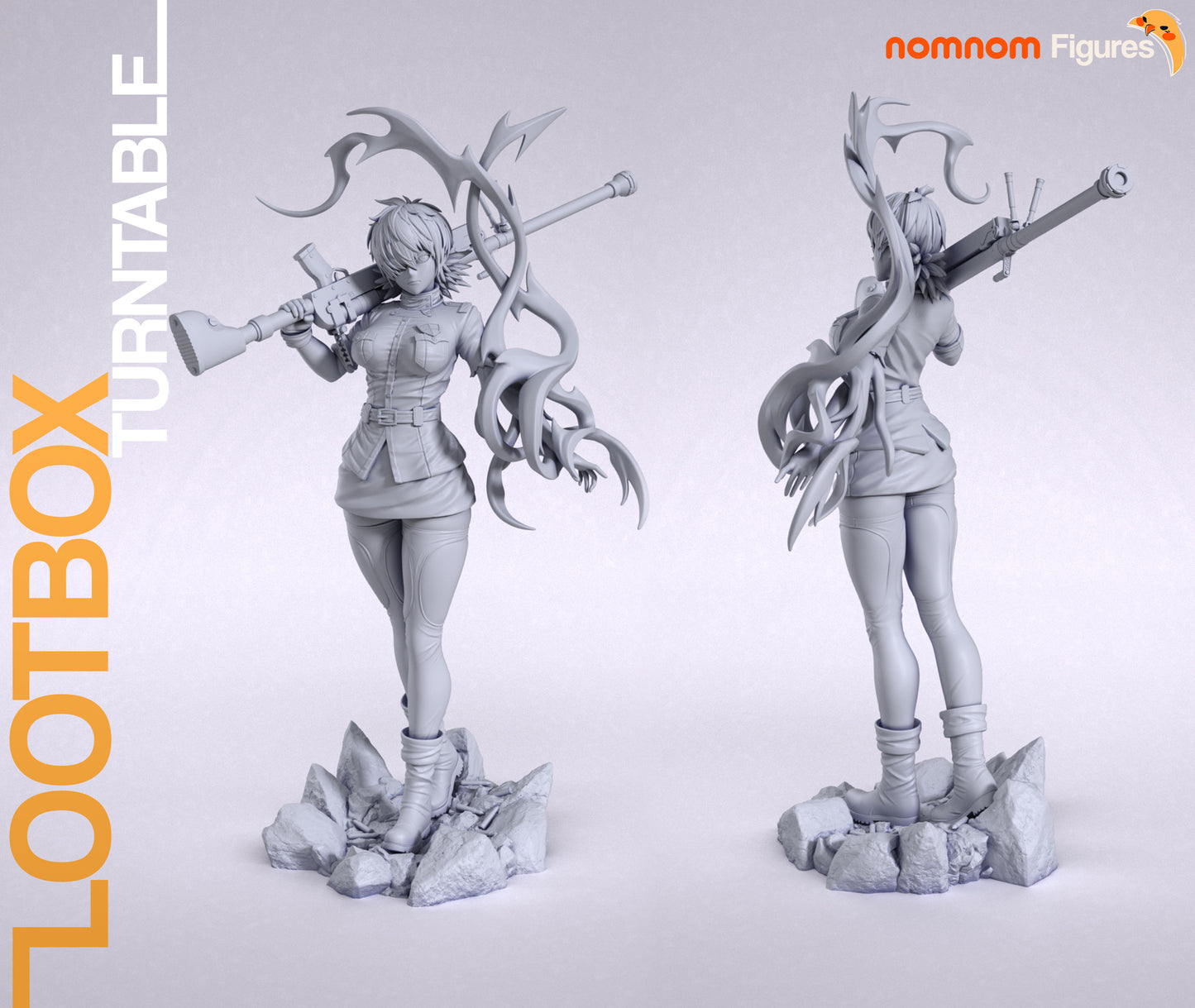 Seras Victoria - Unassembled and Unpainted Garage Kit - Model Designed by Nomnom Figures
