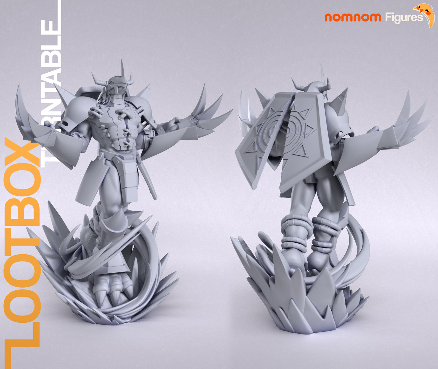 Wargreymon - Unassembled and Unpainted Garage Kit - Model Designed by NomNom Figures