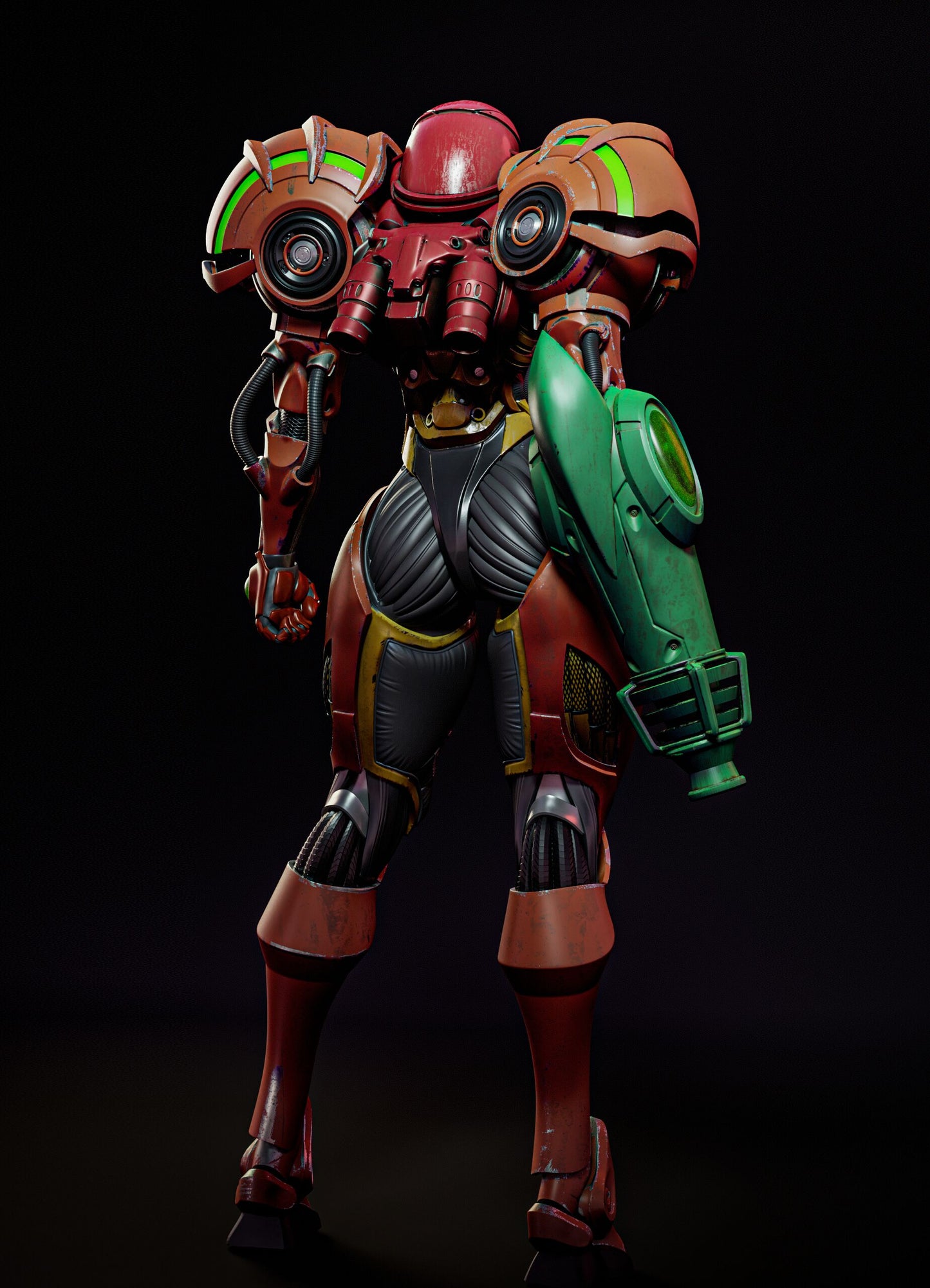 Samus (HEAD VARIANT INCLUDED) - Unassembled and Unpainted Garage Kit - Model Designed by Abe3d/Kugo