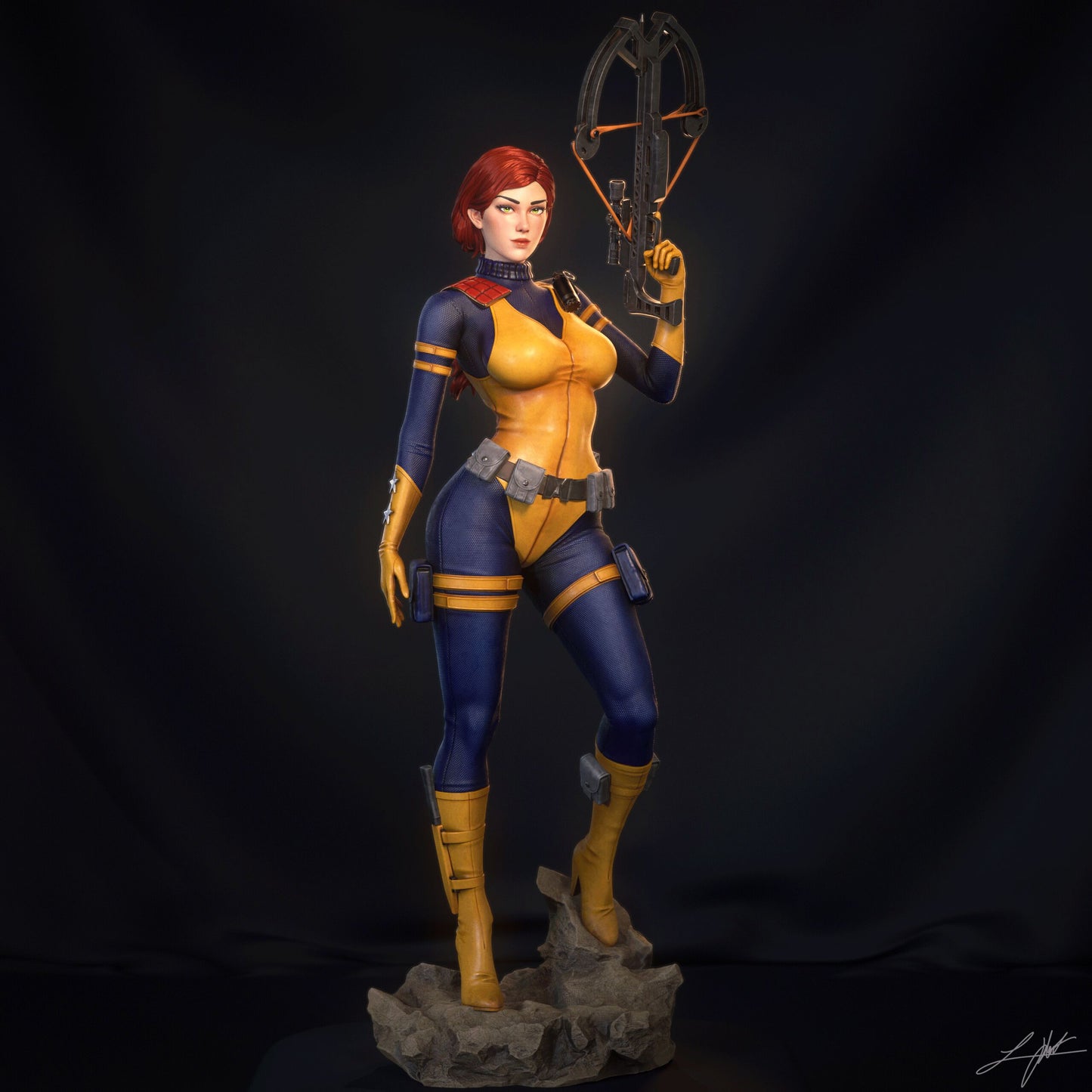 Scarlett (HEAD VARIANTS INCLUDED) - Unassembled and Unpainted Garage Kit - Model Designed by Abe3D/Ramses