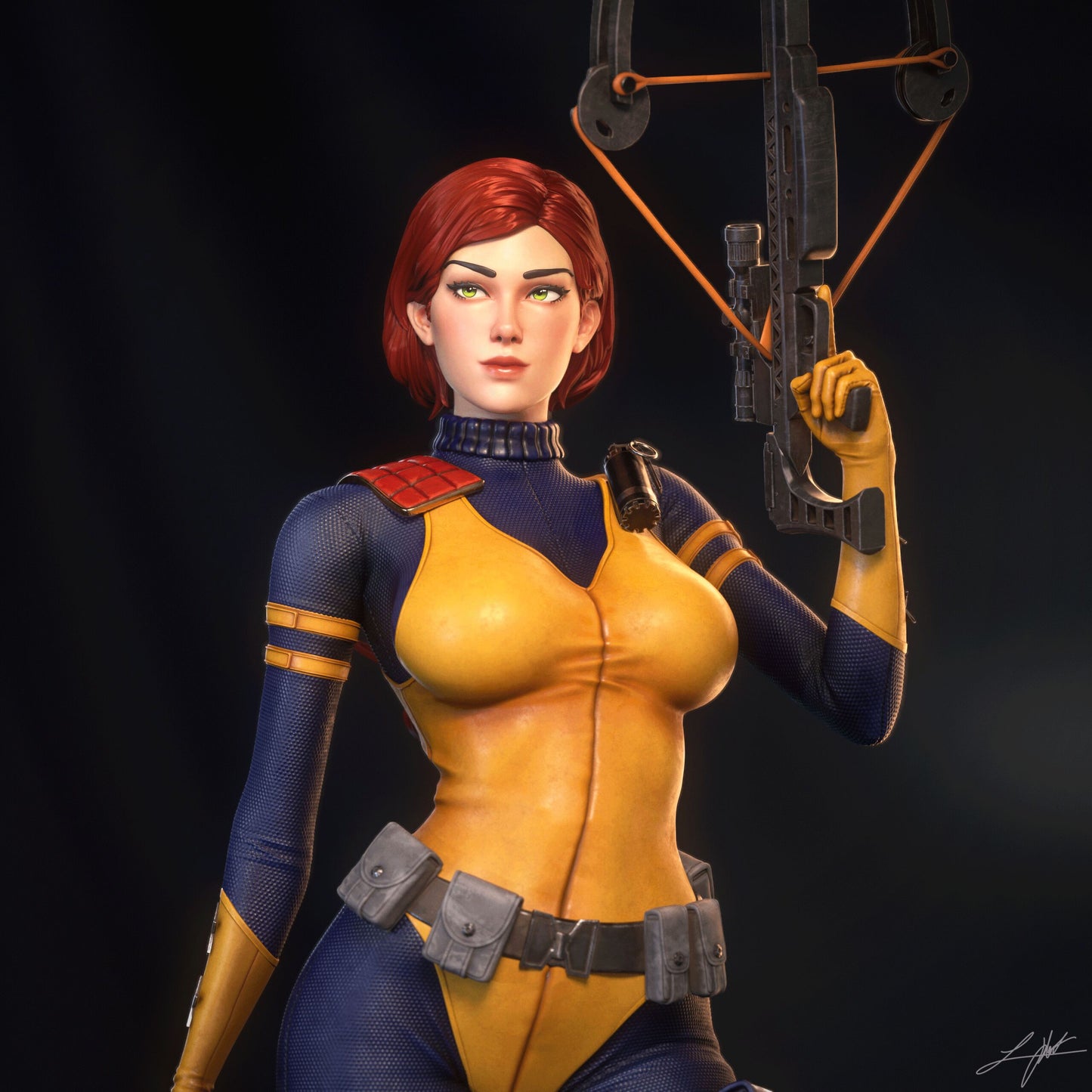 Scarlett (HEAD VARIANTS INCLUDED) - Unassembled and Unpainted Garage Kit - Model Designed by Abe3D/Ramses