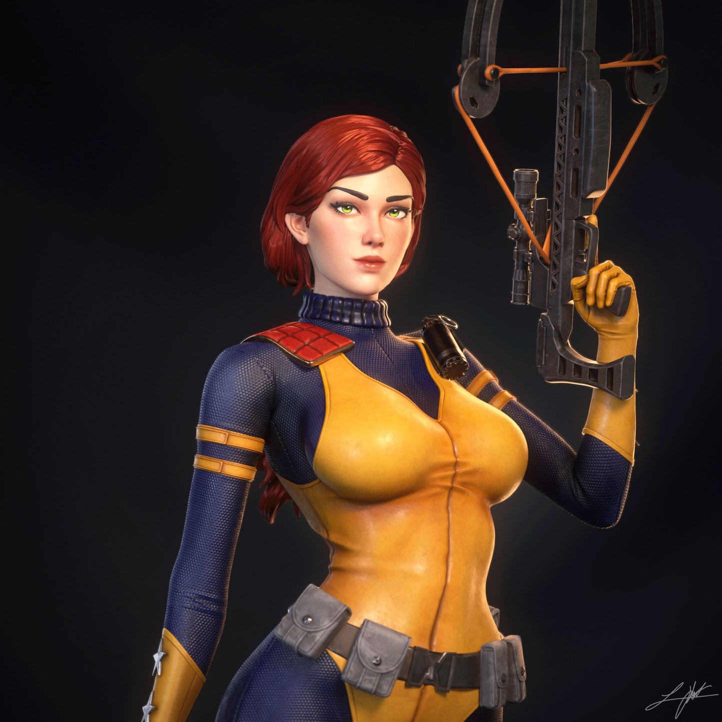 Scarlett (HEAD VARIANTS INCLUDED) - Unassembled and Unpainted Garage Kit - Model Designed by Abe3D/Ramses