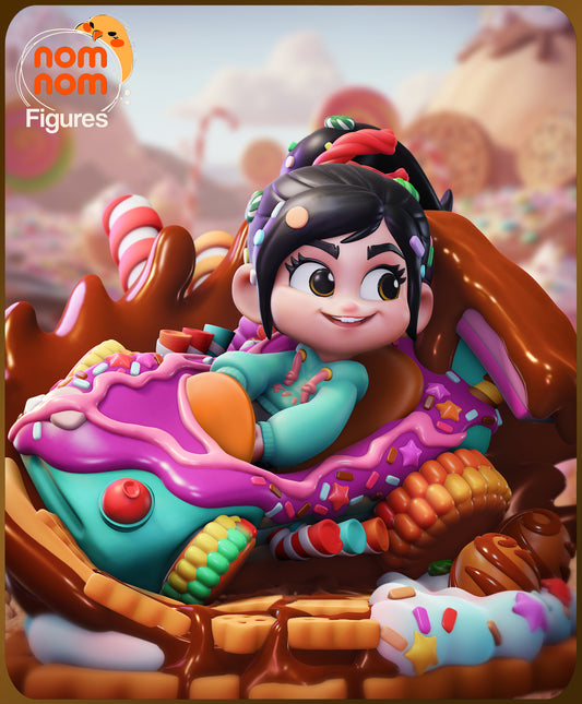 Chibi Vanellope - Unassembled and Unpainted Garage Kit - Model Designed by NomNom Figures