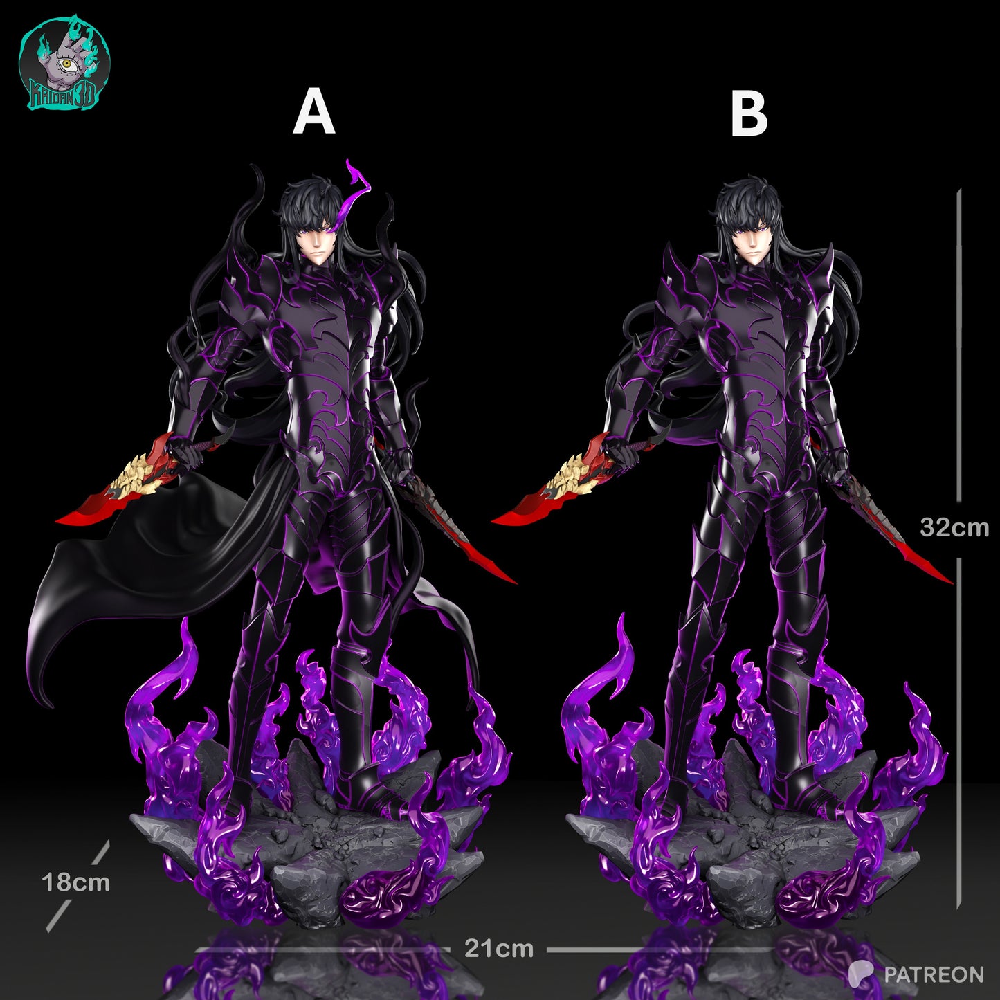 Sung Jin Woo - Unassembled and Unpainted Garage Kit - Model Designed by Kaidan3D