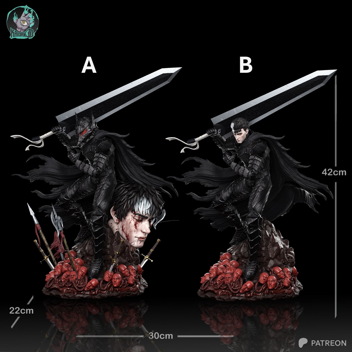 Guts - Unassembled and Unpainted Garage Kit - Model Designed by Kaidan 3D