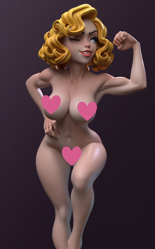 Vault Girl NSFW (VARIANT PARTS INCLUDED) - Unassembled and Unpainted Garage Kit - Model Designed by Azerama