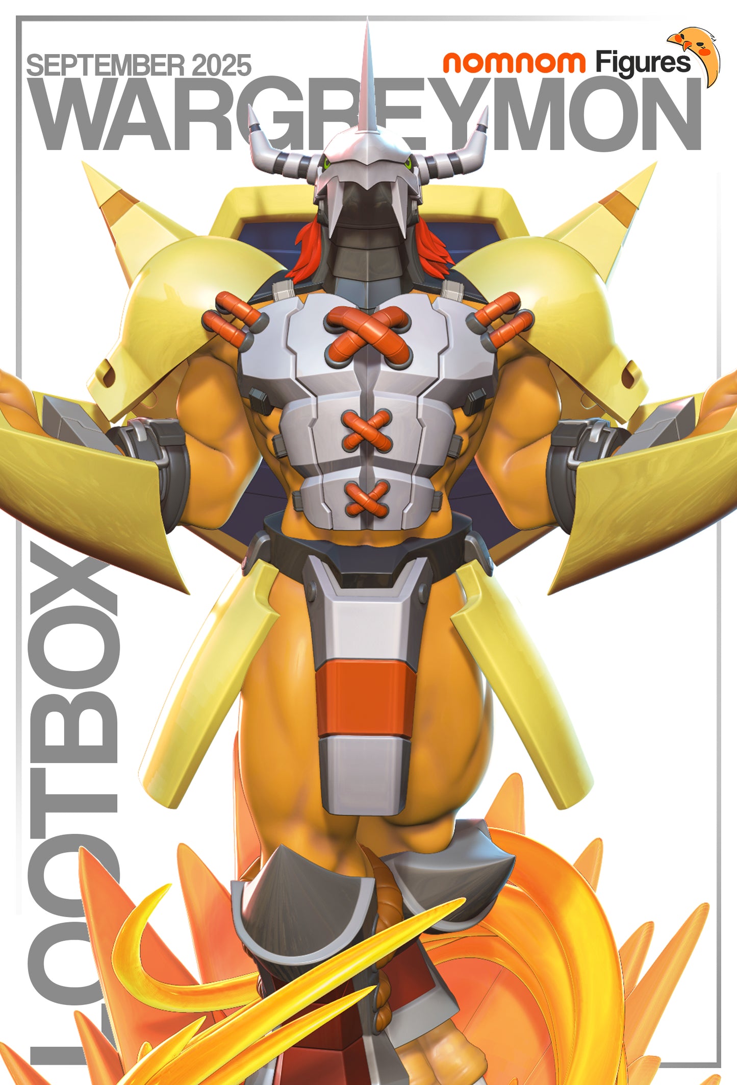 Wargreymon - Unassembled and Unpainted Garage Kit - Model Designed by NomNom Figures