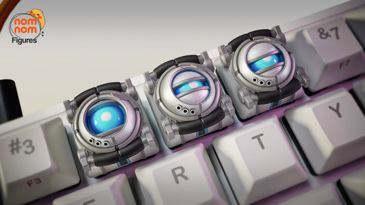 Wheatly KeyCaps - UNPAINTED - Model Designed by NomNom Figures