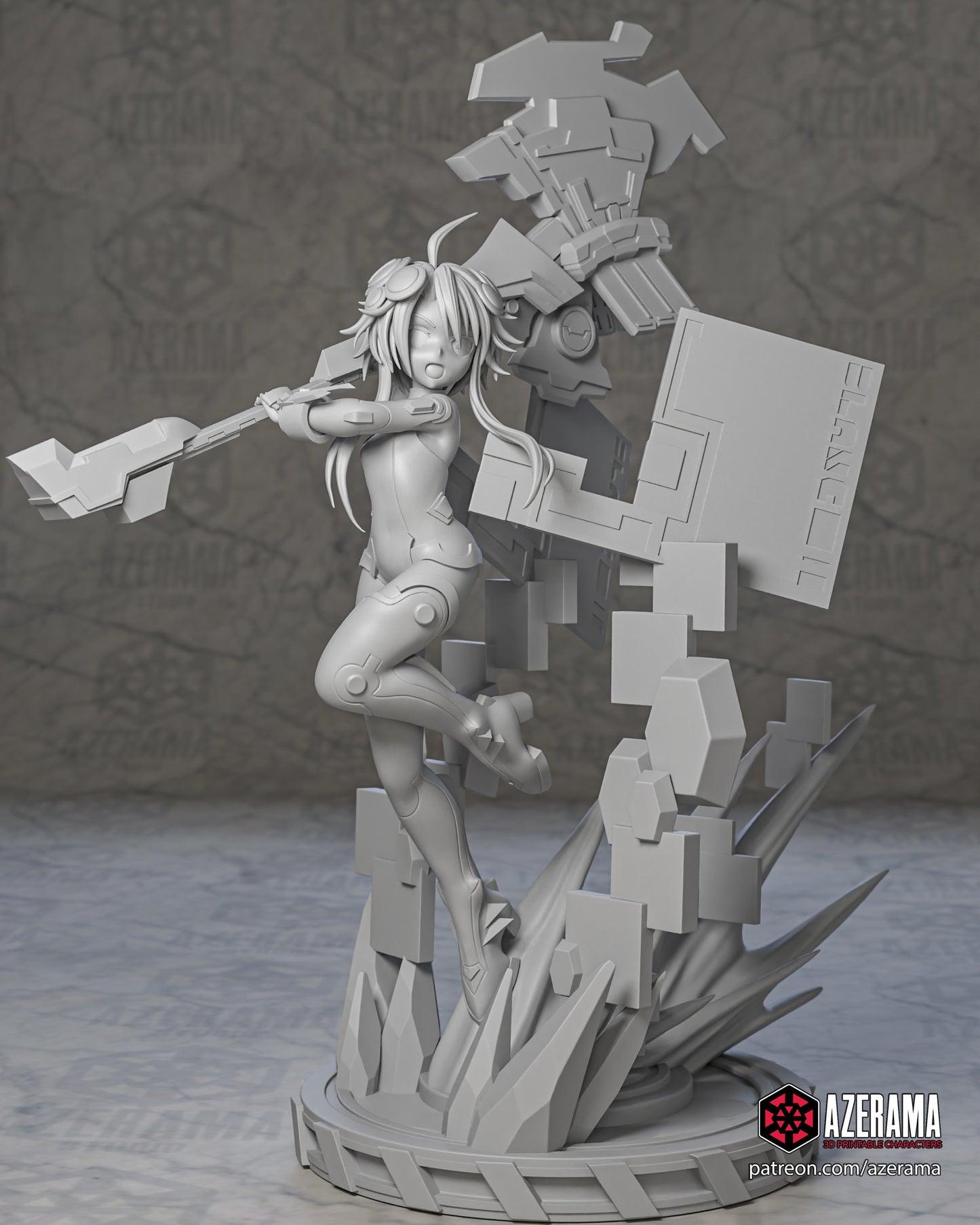 White Heart - Unassembled and Unpainted Garage Kit - Model Designed by Azerama
