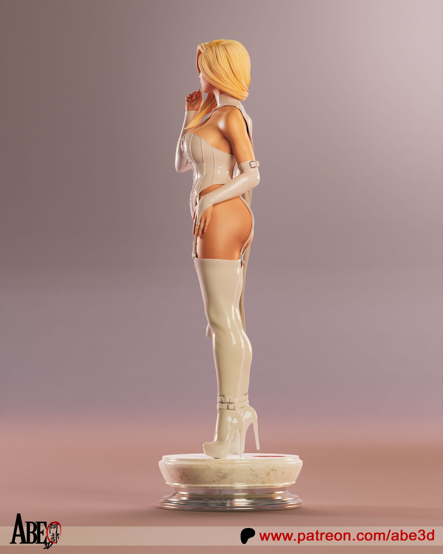 Emma Frost (White Queen) - (VARIANT PARTS INCLUDED) Unassembled and Unpainted Garage Kit - Model Designed by Abe3D