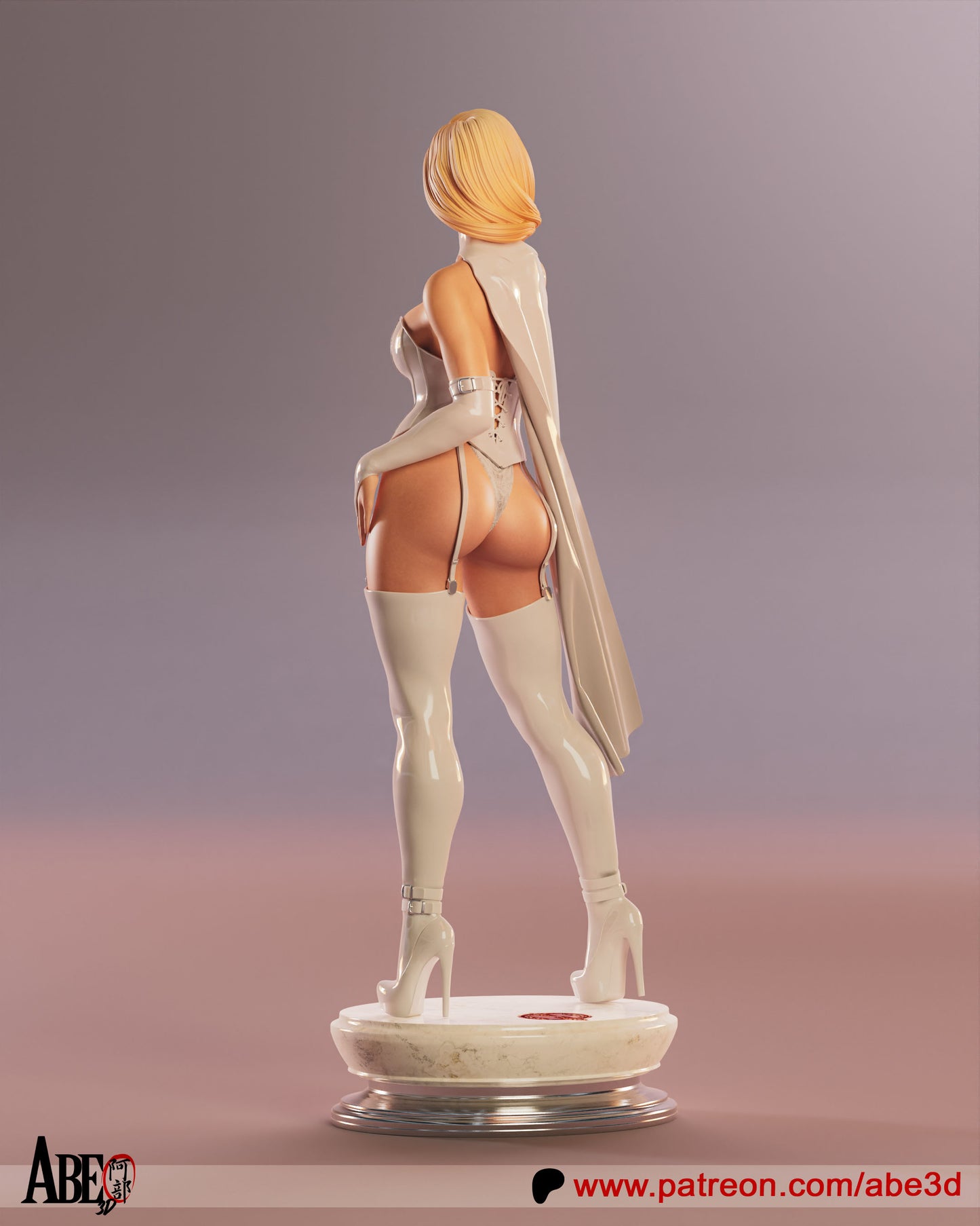 Emma Frost (White Queen) - (VARIANT PARTS INCLUDED) Unassembled and Unpainted Garage Kit - Model Designed by Abe3D