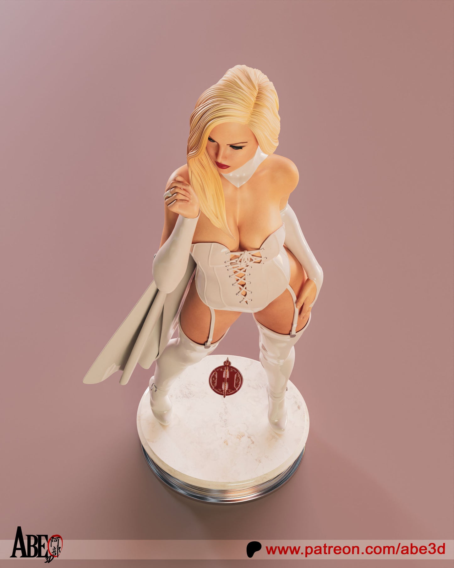 Emma Frost (White Queen) - (VARIANT PARTS INCLUDED) Unassembled and Unpainted Garage Kit - Model Designed by Abe3D