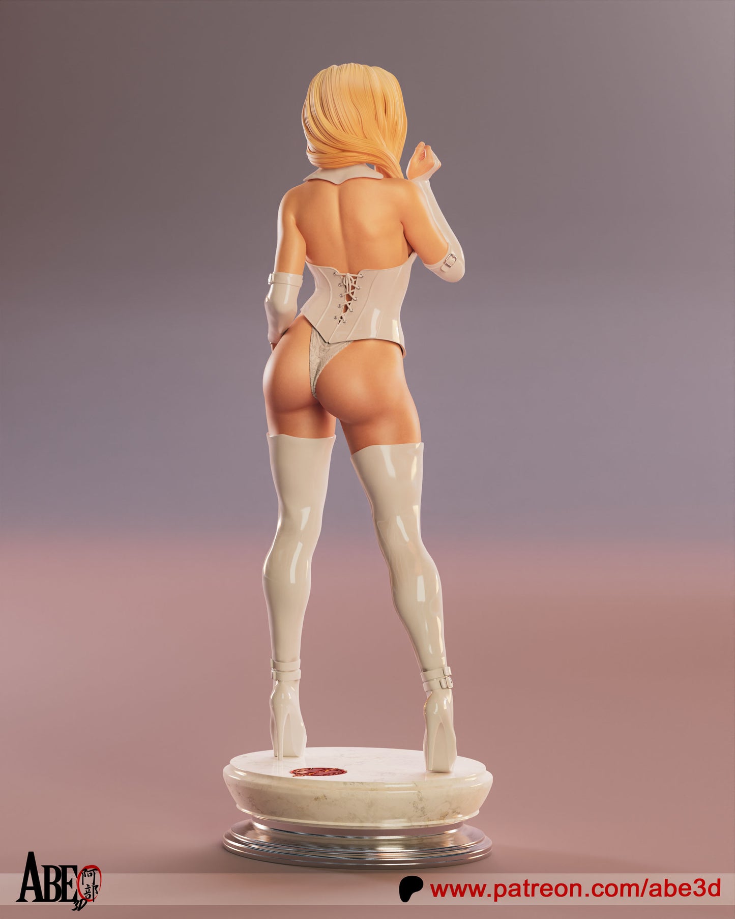 Emma Frost (White Queen) - (VARIANT PARTS INCLUDED) Unassembled and Unpainted Garage Kit - Model Designed by Abe3D