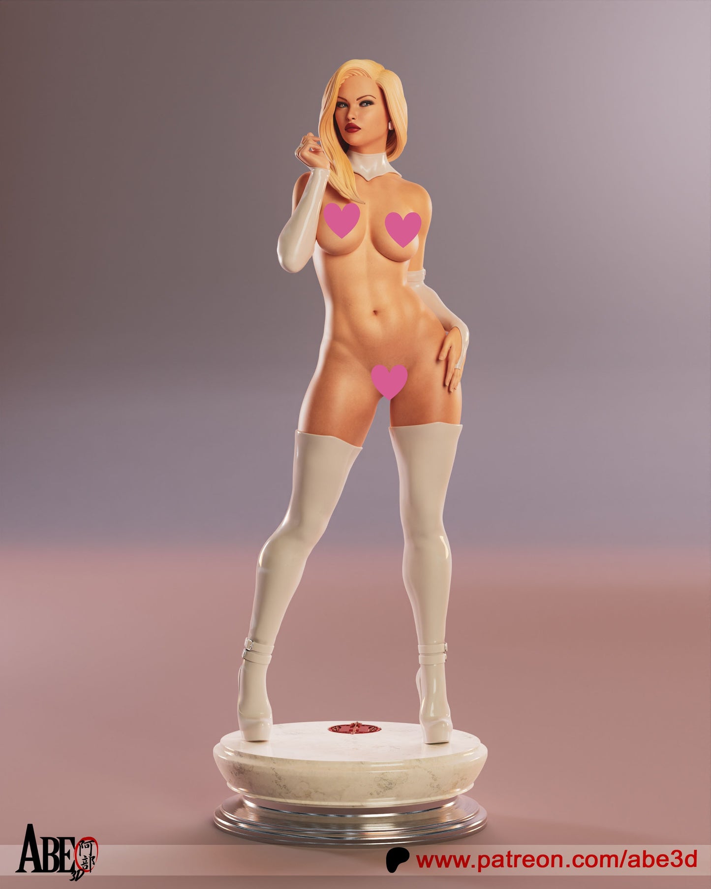Emma Frost (White Queen) NSFW (VARIANT PARTS INCLUDED) - Unassembled and Unpainted Garage Kit - Model Designed by Abe3D