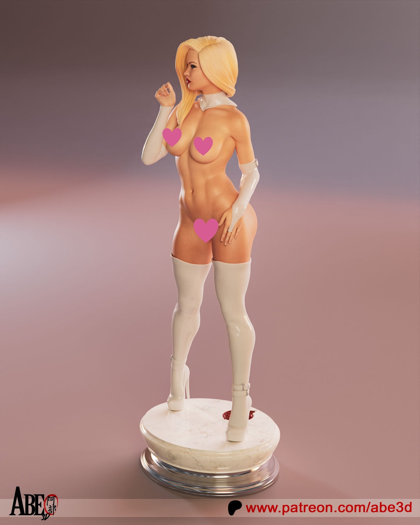 Emma Frost (White Queen) NSFW (VARIANT PARTS INCLUDED) - Unassembled and Unpainted Garage Kit - Model Designed by Abe3D