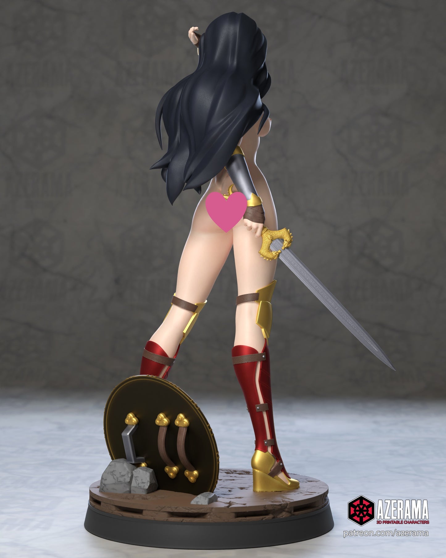 Anime Wonder Woman NSFW - Unassembled and Unpainted Garage Kit - Model Designed by Azerama
