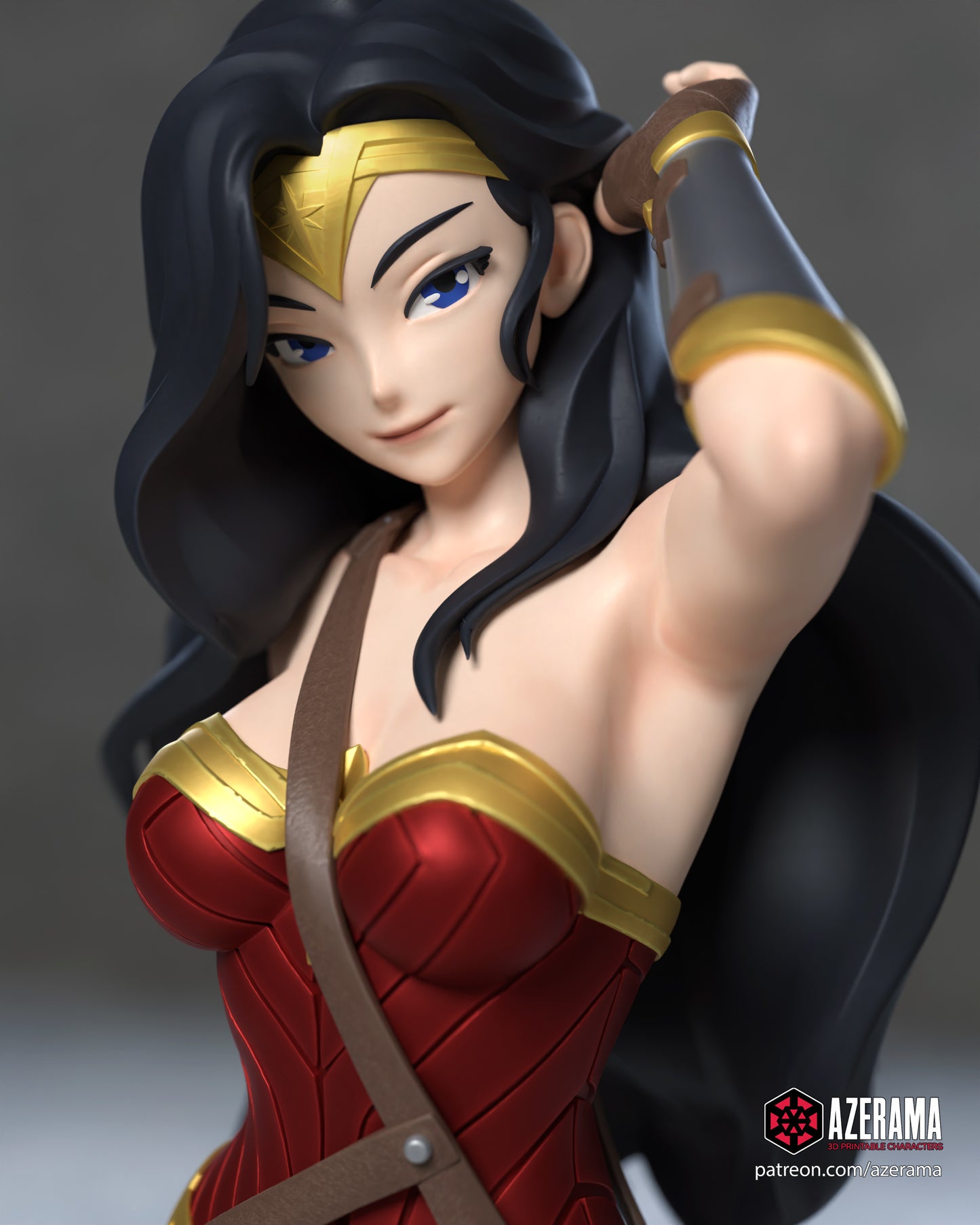 Anime Wonder Woman - Unassembled and Unpainted Garage Kit - Model Designed by Azerama