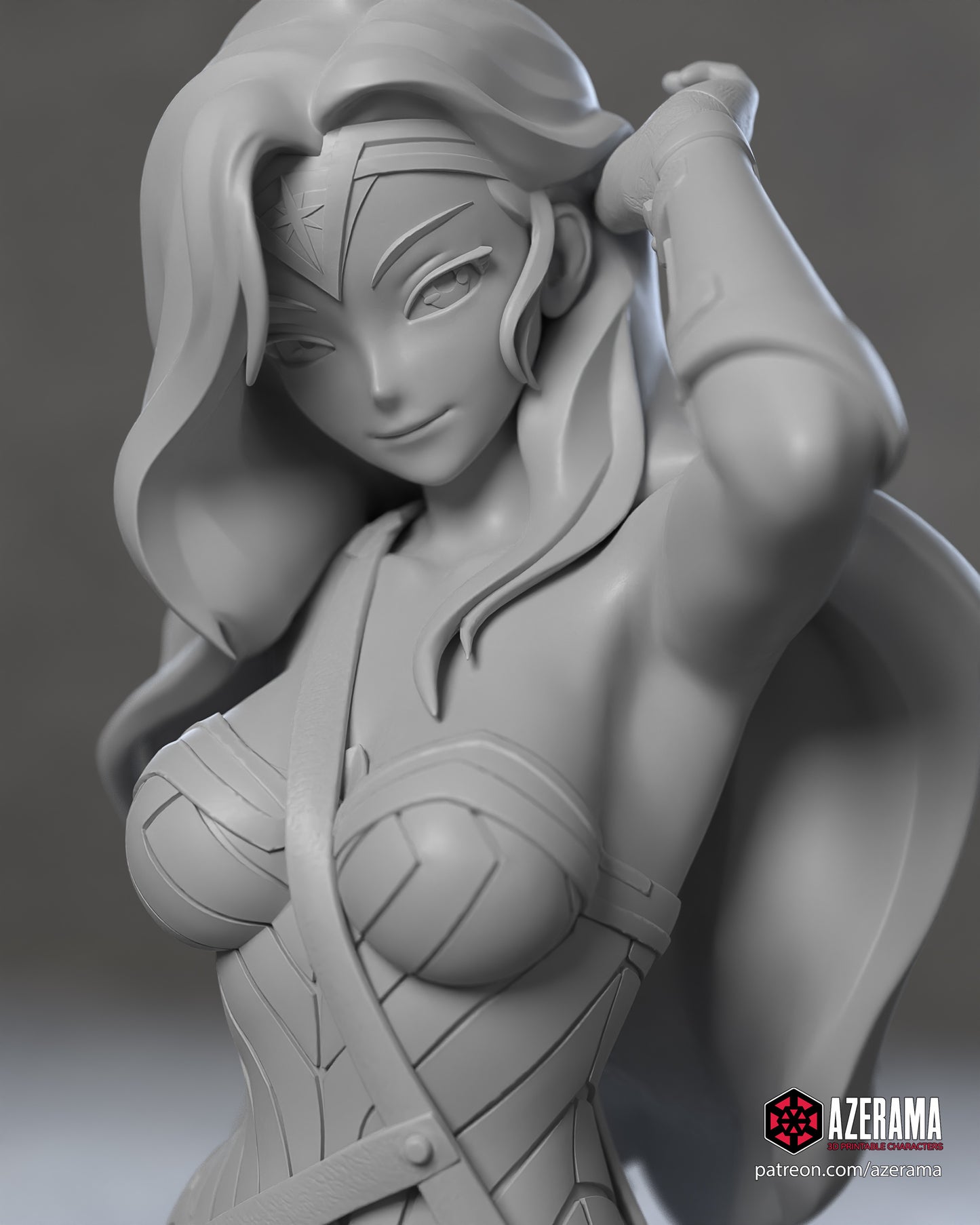 Anime Wonder Woman - Unassembled and Unpainted Garage Kit - Model Designed by Azerama