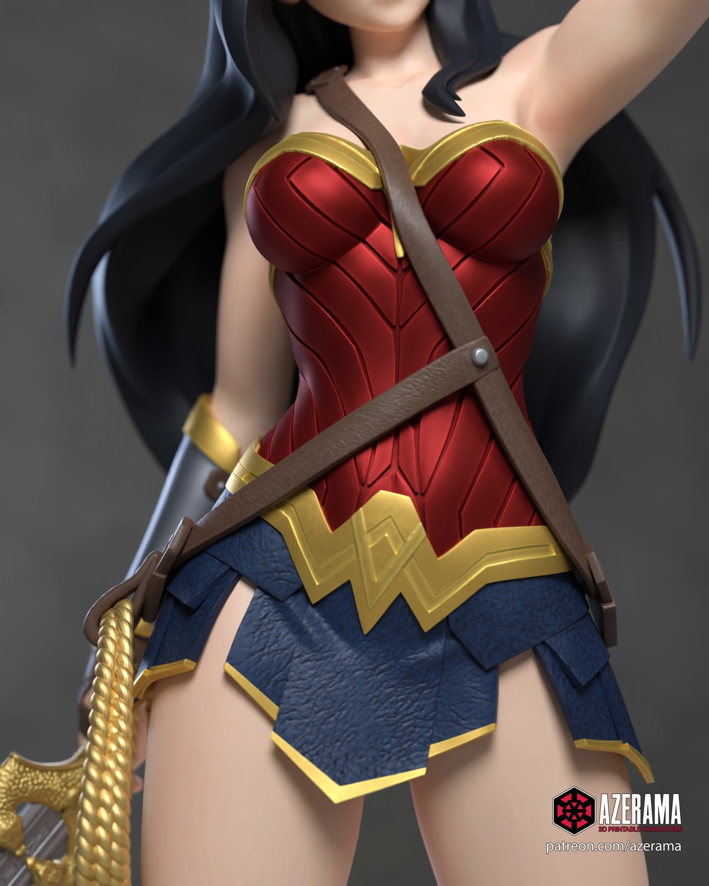 Anime Wonder Woman - Unassembled and Unpainted Garage Kit - Model Designed by Azerama