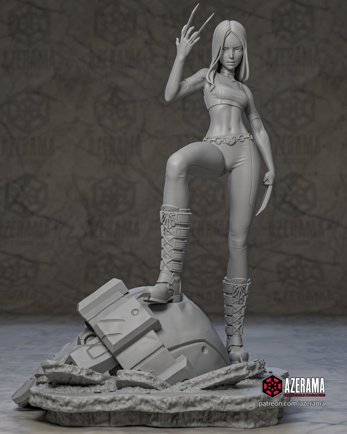 Anime X-23 - Unassembled and Unpainted Garage Kit - Model Designed by Azerama