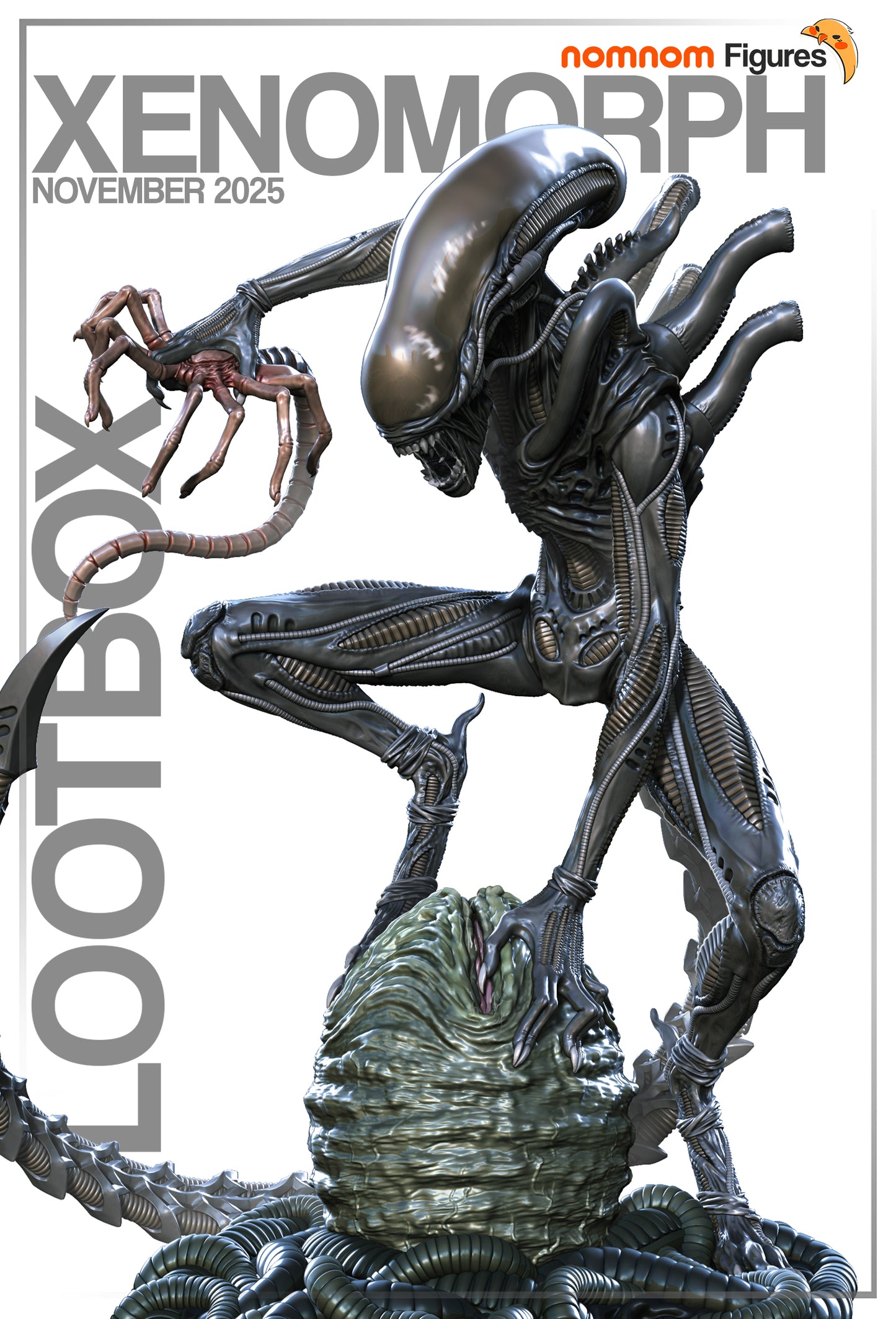 Xenomorph - Unassembled and Unpainted Garage Kit - Model Designed by NomNom Figures
