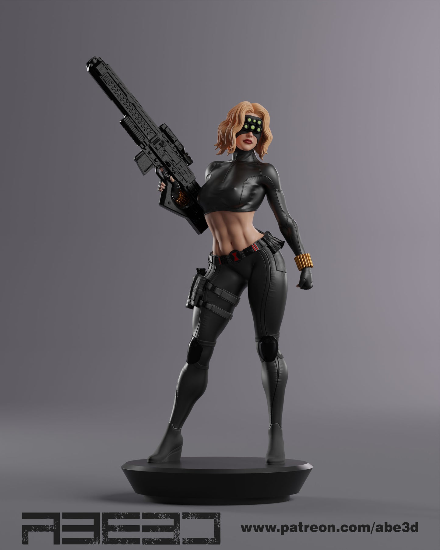 Black Widow - Unassembled and Unpainted Garage Kit - Model Designed by Abe3d (VARIANT PARTS INCLUDED