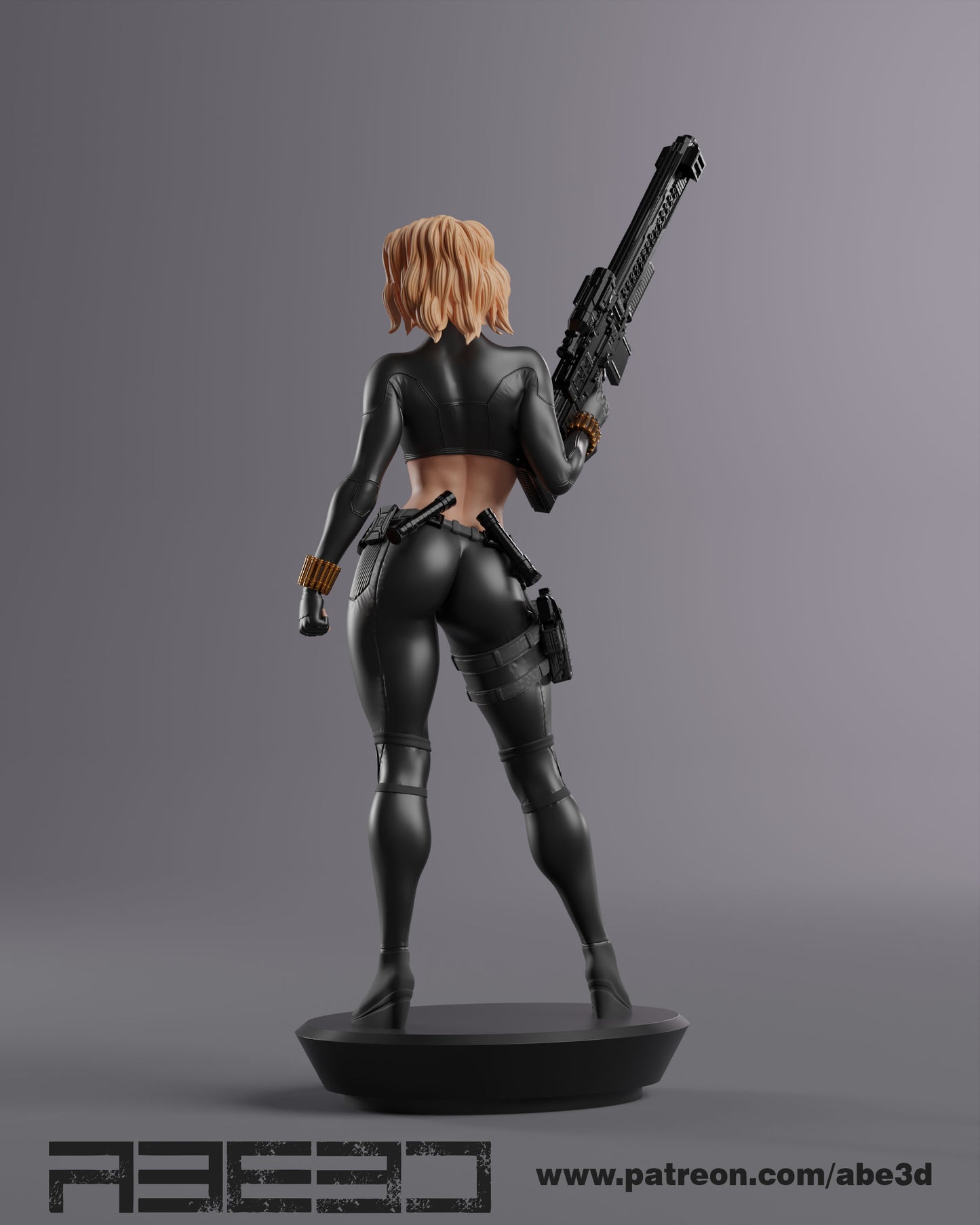 Black Widow - Unassembled and Unpainted Garage Kit - Model Designed by Abe3d (VARIANT PARTS INCLUDED