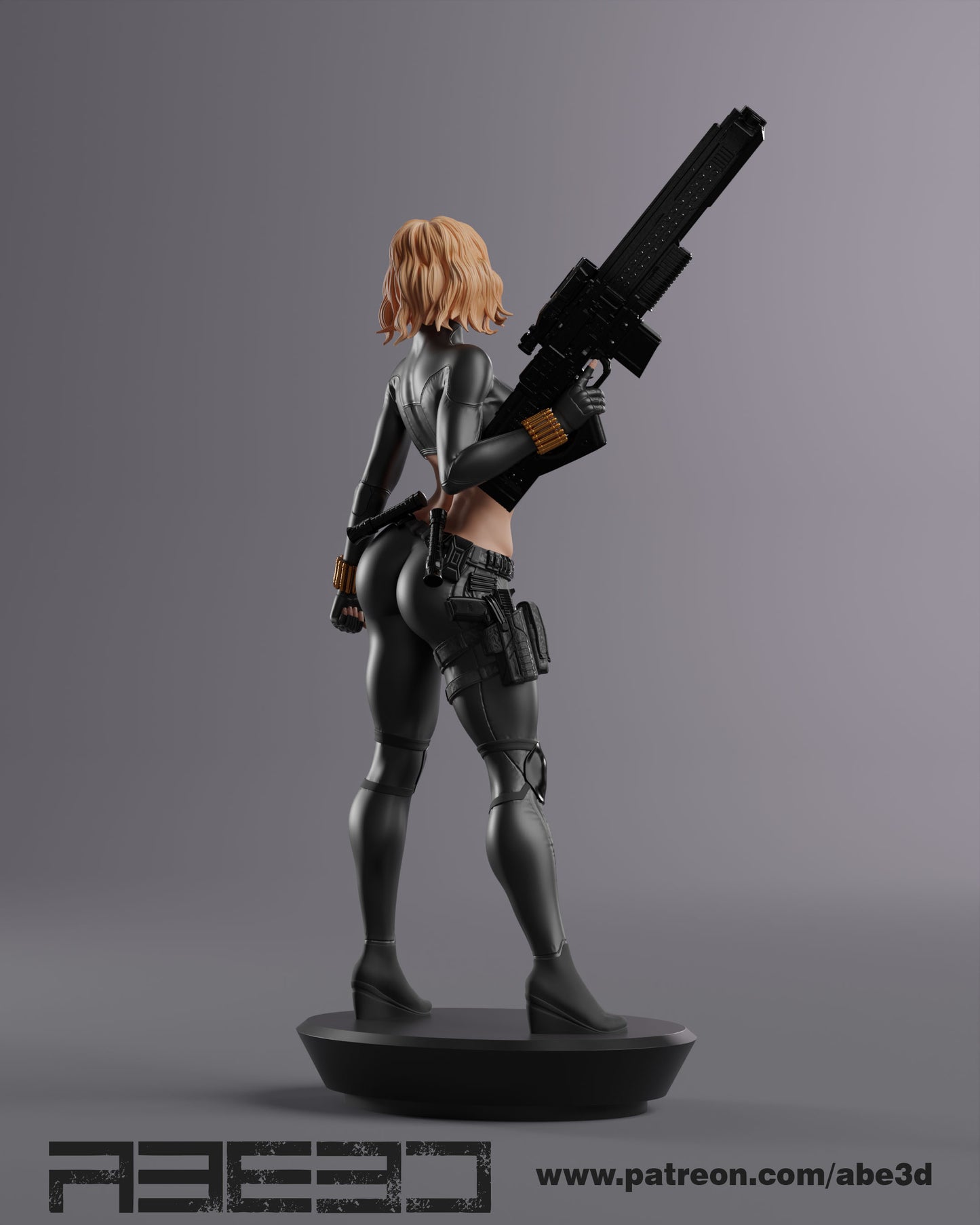 Black Widow - Unassembled and Unpainted Garage Kit - Model Designed by Abe3d (VARIANT PARTS INCLUDED