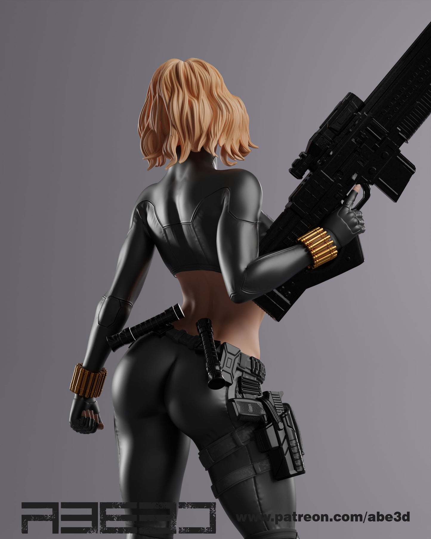 Black Widow - Unassembled and Unpainted Garage Kit - Model Designed by Abe3d (VARIANT PARTS INCLUDED