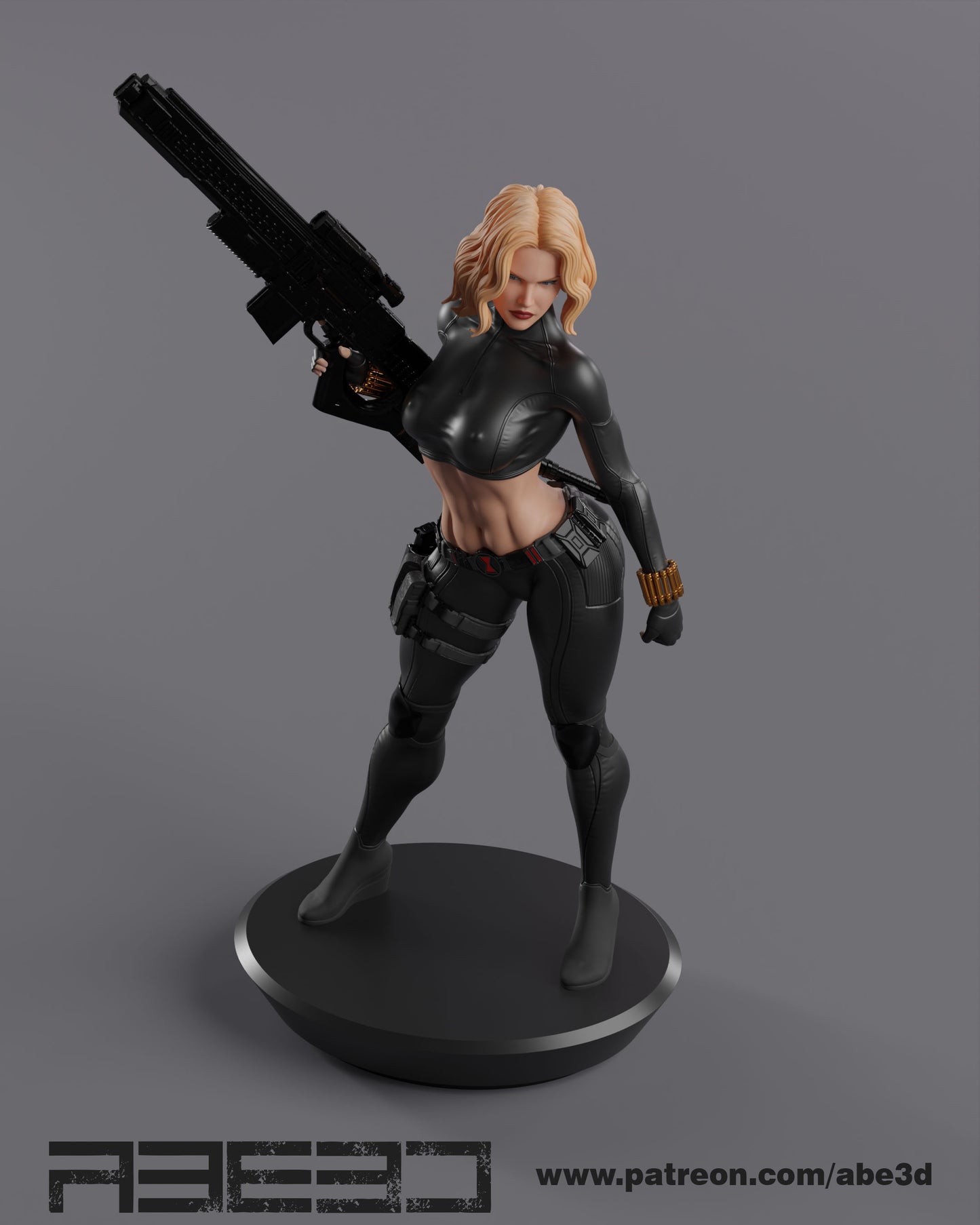 Black Widow - Unassembled and Unpainted Garage Kit - Model Designed by Abe3d (VARIANT PARTS INCLUDED