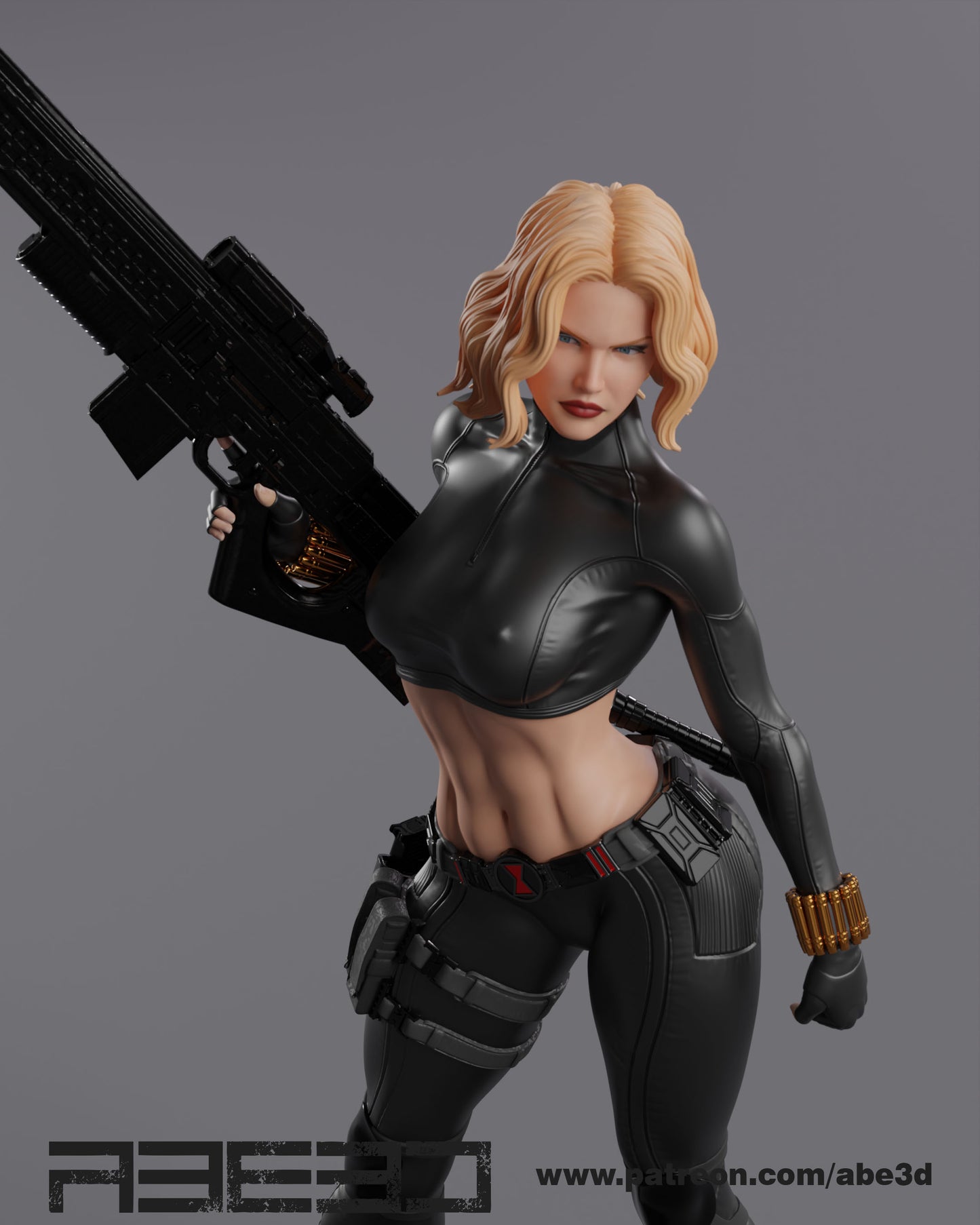 Black Widow - Unassembled and Unpainted Garage Kit - Model Designed by Abe3d (VARIANT PARTS INCLUDED