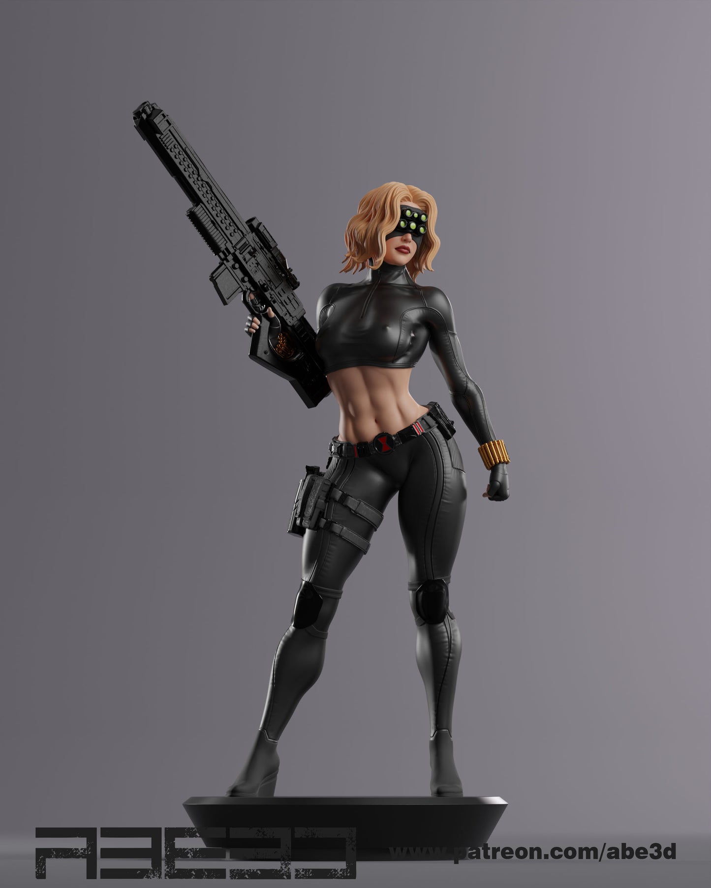 Black Widow - Unassembled and Unpainted Garage Kit - Model Designed by Abe3d (VARIANT PARTS INCLUDED