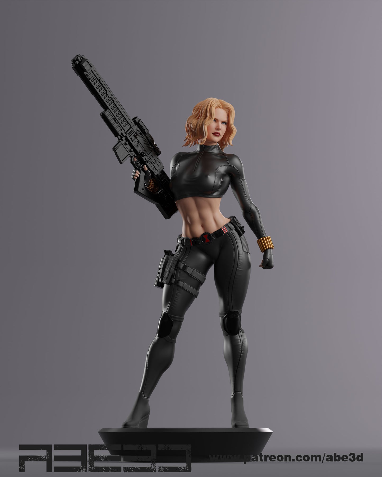 Black Widow - Unassembled and Unpainted Garage Kit - Model Designed by Abe3d (VARIANT PARTS INCLUDED