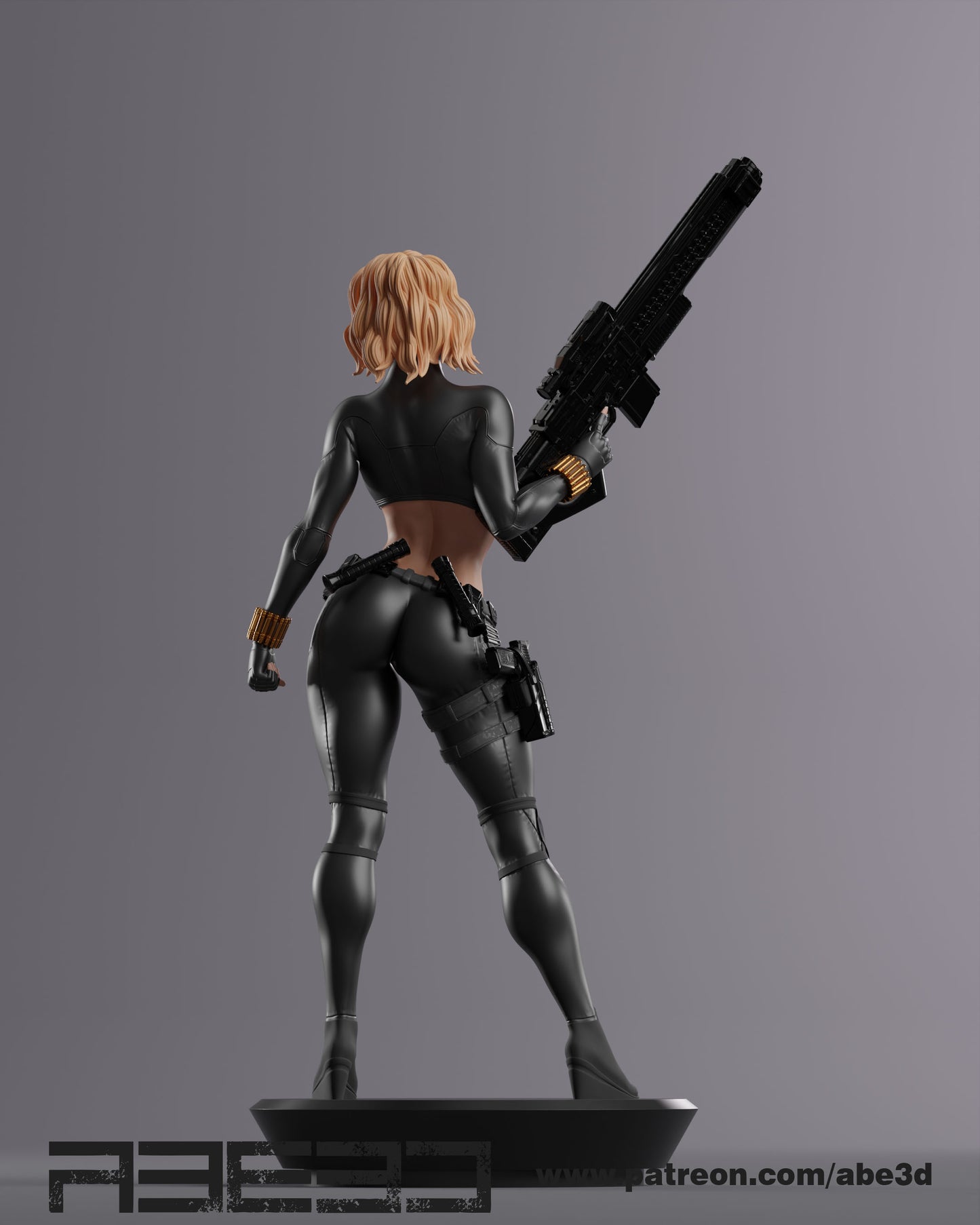 Black Widow - Unassembled and Unpainted Garage Kit - Model Designed by Abe3d (VARIANT PARTS INCLUDED