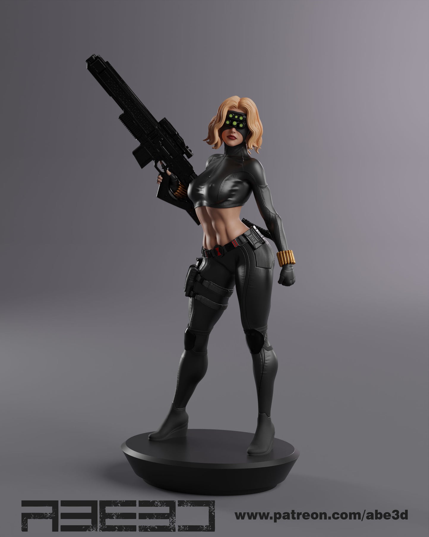 Black Widow - Unassembled and Unpainted Garage Kit - Model Designed by Abe3d (VARIANT PARTS INCLUDED