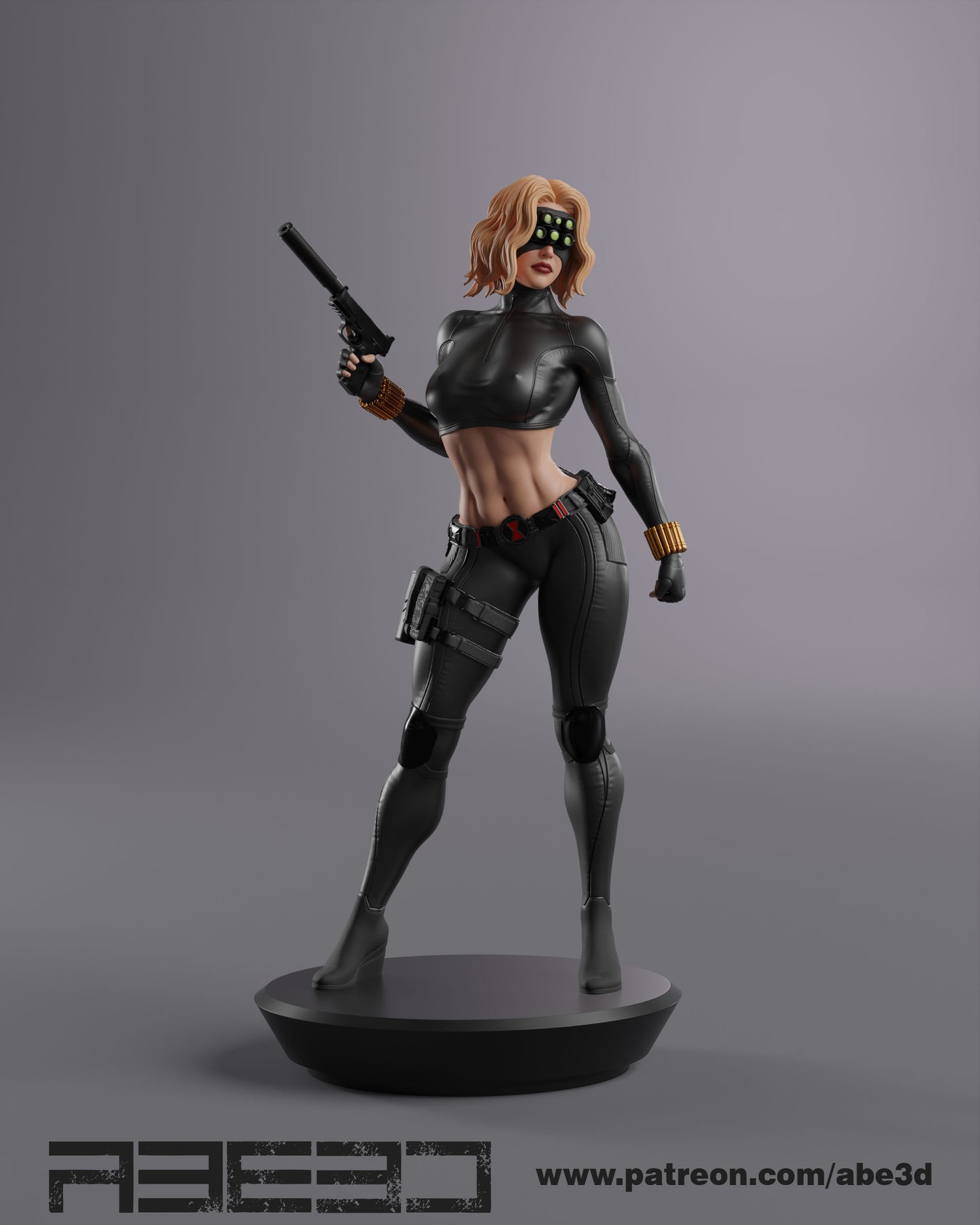 Black Widow - Unassembled and Unpainted Garage Kit - Model Designed by Abe3d (VARIANT PARTS INCLUDED