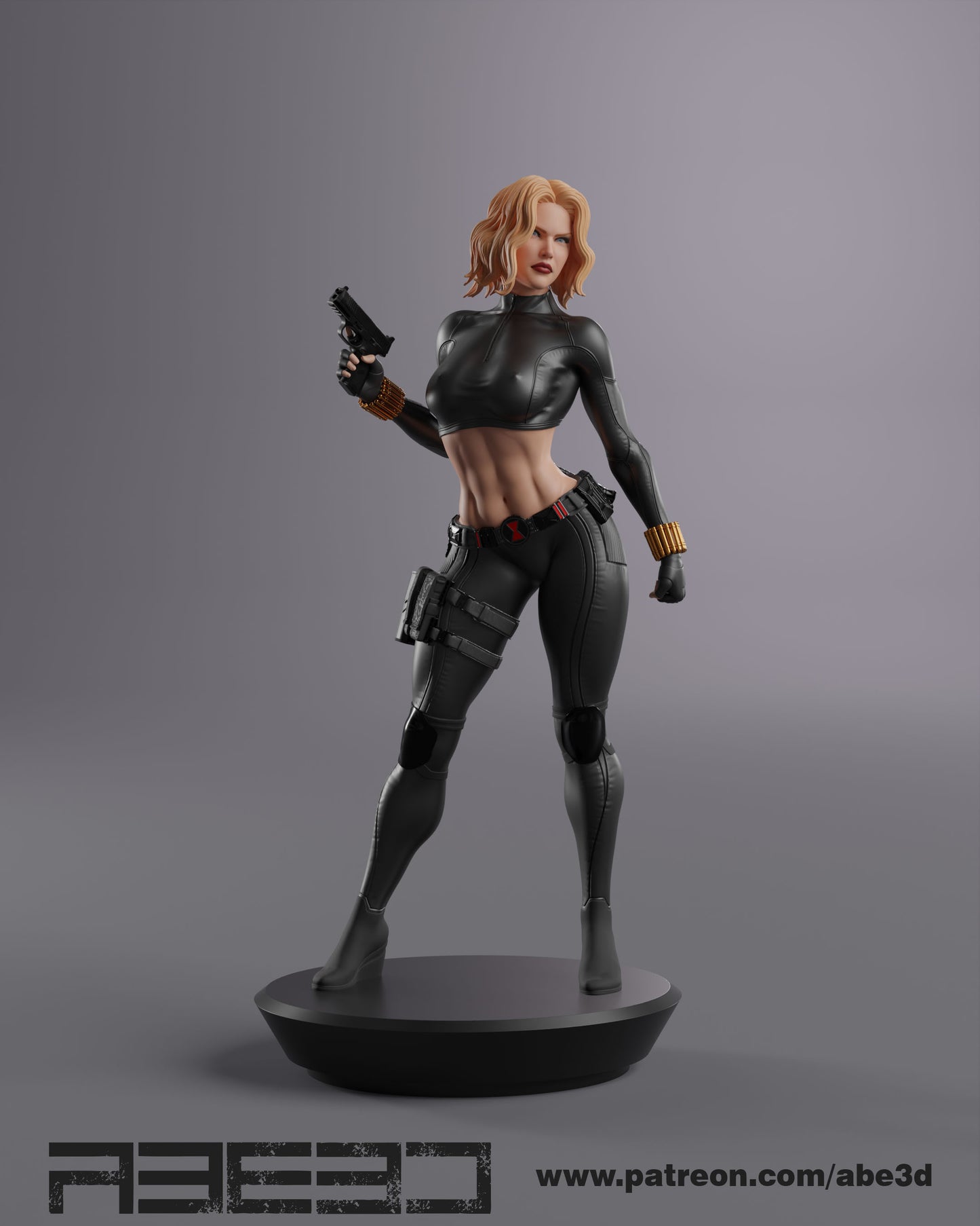 Black Widow - Unassembled and Unpainted Garage Kit - Model Designed by Abe3d (VARIANT PARTS INCLUDED