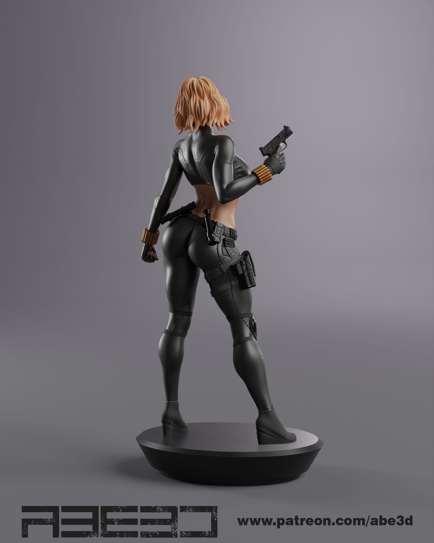 Black Widow - Unassembled and Unpainted Garage Kit - Model Designed by Abe3d (VARIANT PARTS INCLUDED