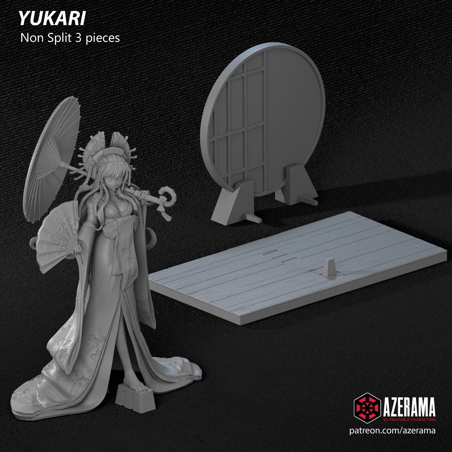 Yukari - Unassembled and Unpainted Garage Kit - Model Designed by Azerama