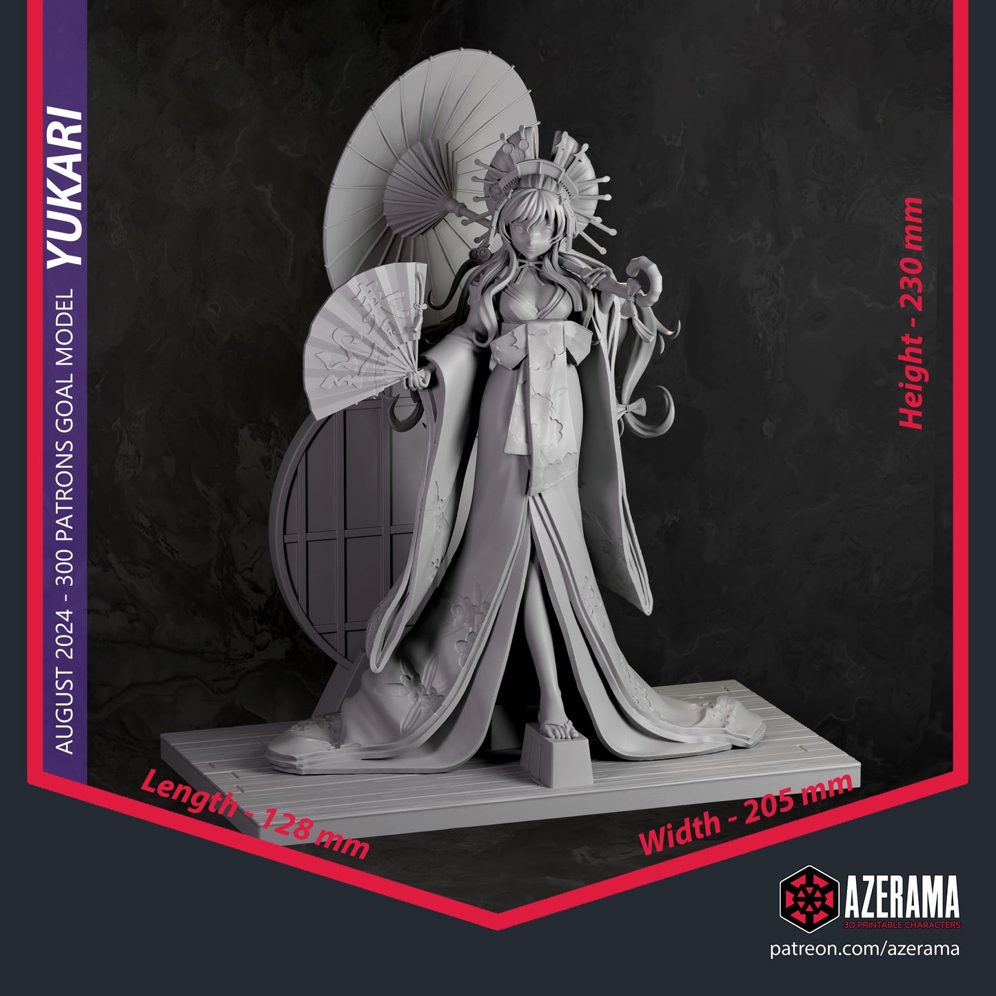 Yukari - Unassembled and Unpainted Garage Kit - Model Designed by Azerama
