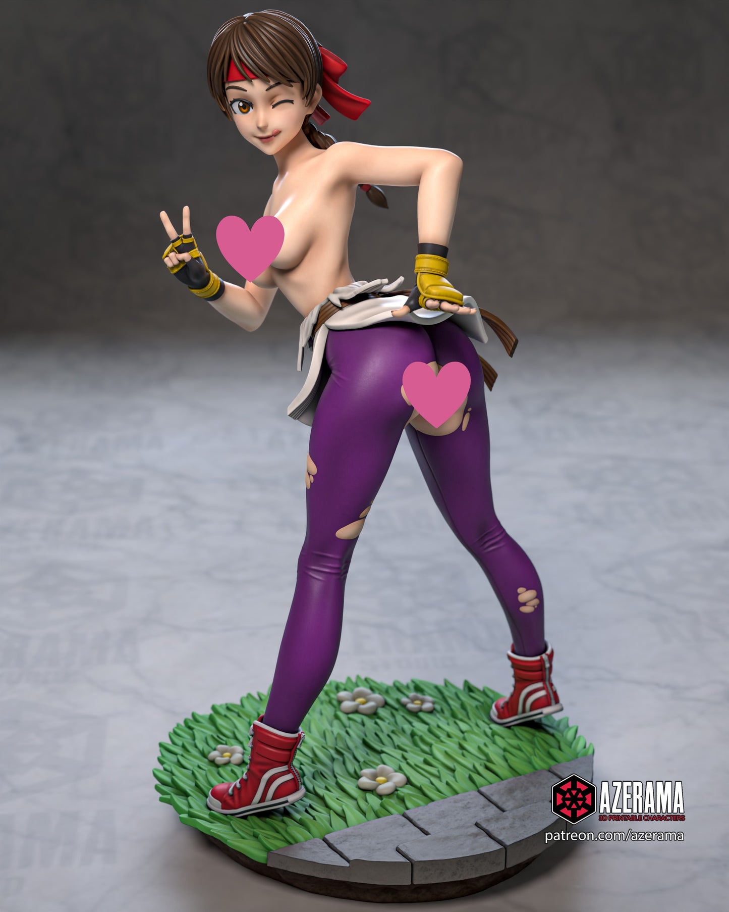 KOF Yuri NSFW - Unassembled and Unpainted Garage Kit - Model Designed by Azerama