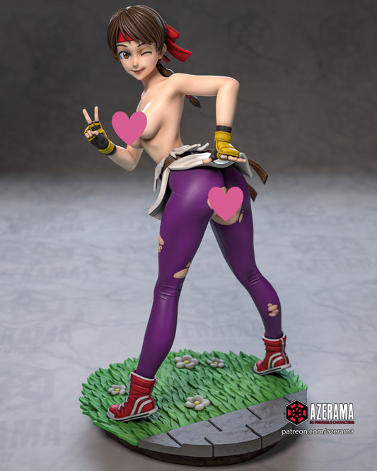 KOF Yuri NSFW - Unassembled and Unpainted Garage Kit - Model Designed by Azerama