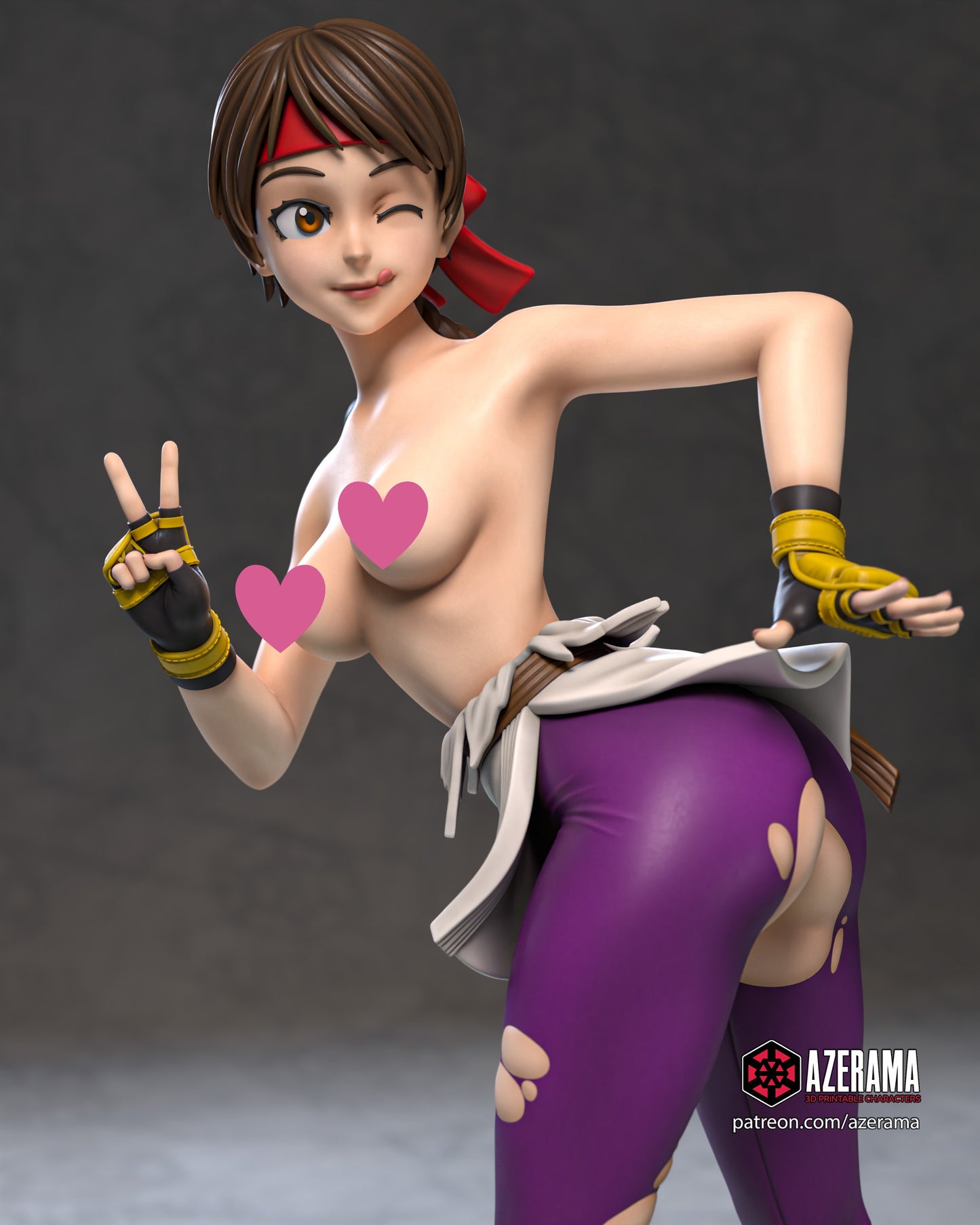 KOF Yuri NSFW - Unassembled and Unpainted Garage Kit - Model Designed by Azerama