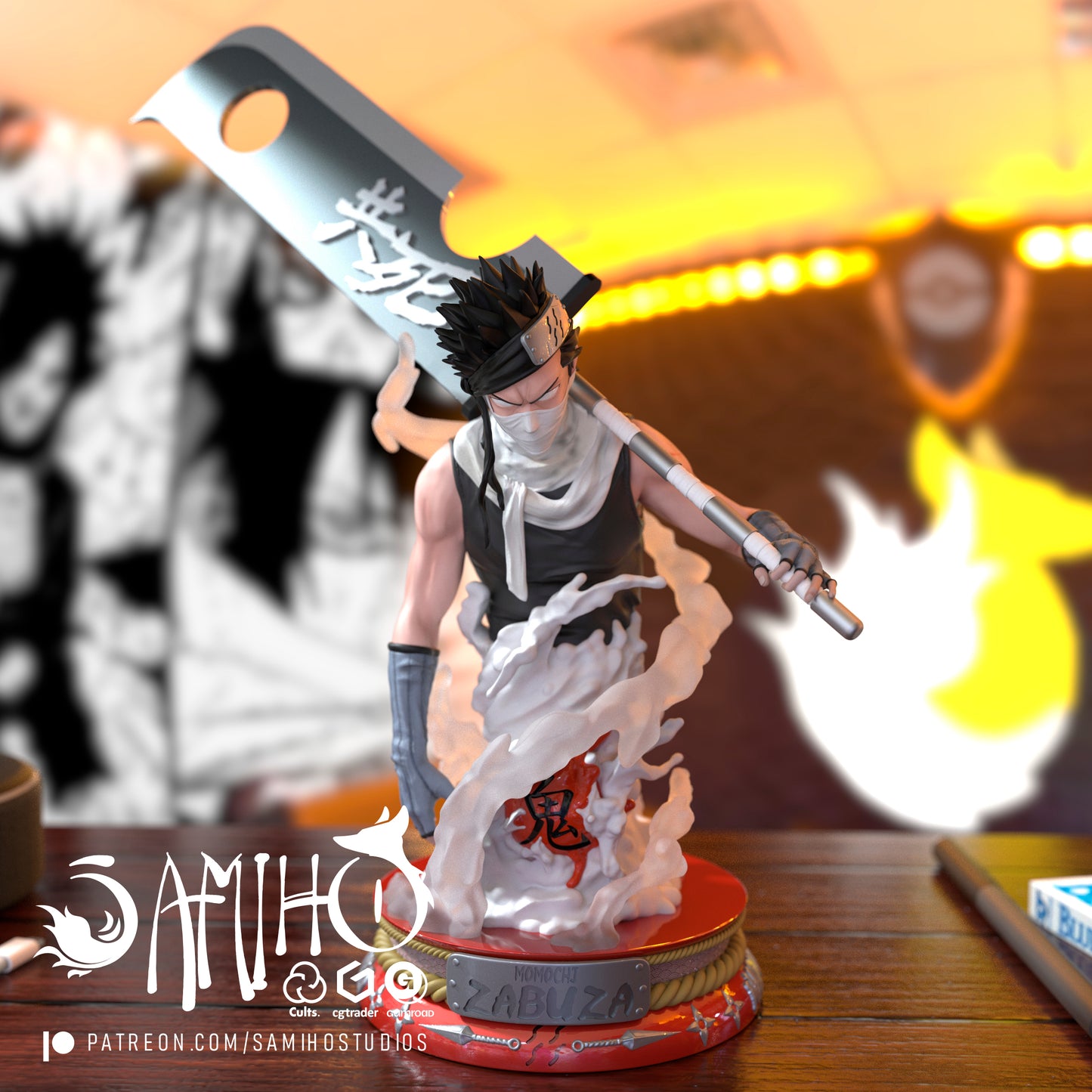 Zabuza - Unassembled and Unpainted Garage Kit - Model Designed by Samiho Studios