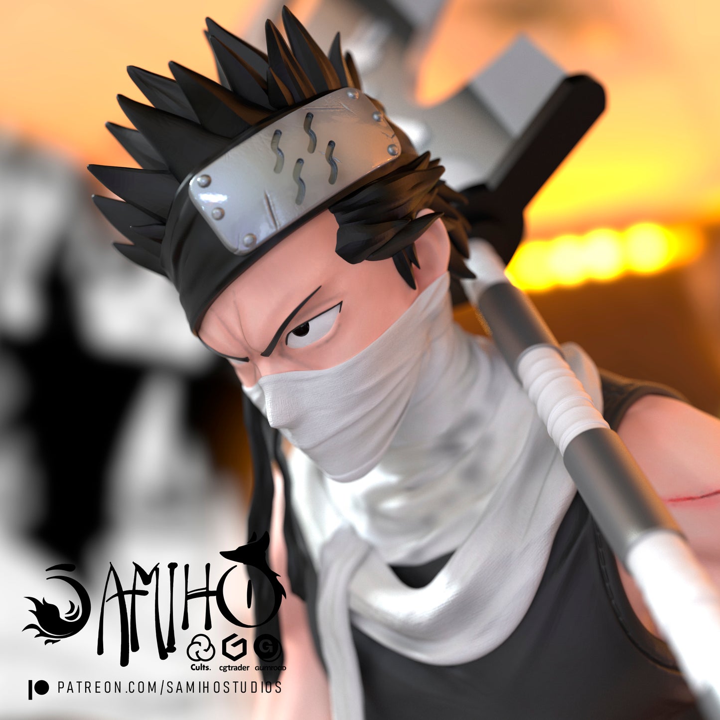 Zabuza - Unassembled and Unpainted Garage Kit - Model Designed by Samiho Studios