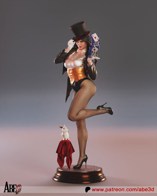 Zatanna - Unassembled and Unpainted Garage Kit - Model Designed by Abe3d (VARIANT PARTS INCLUDED