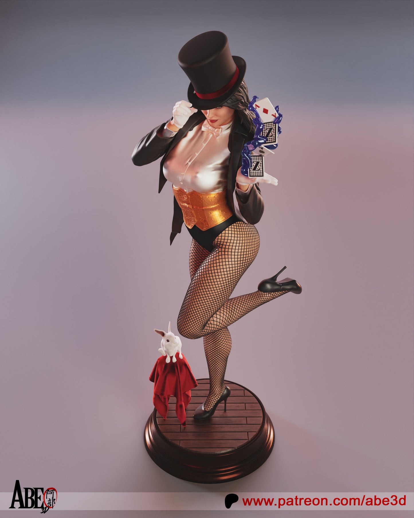 Zatanna - Unassembled and Unpainted Garage Kit - Model Designed by Abe3d (VARIANT PARTS INCLUDED